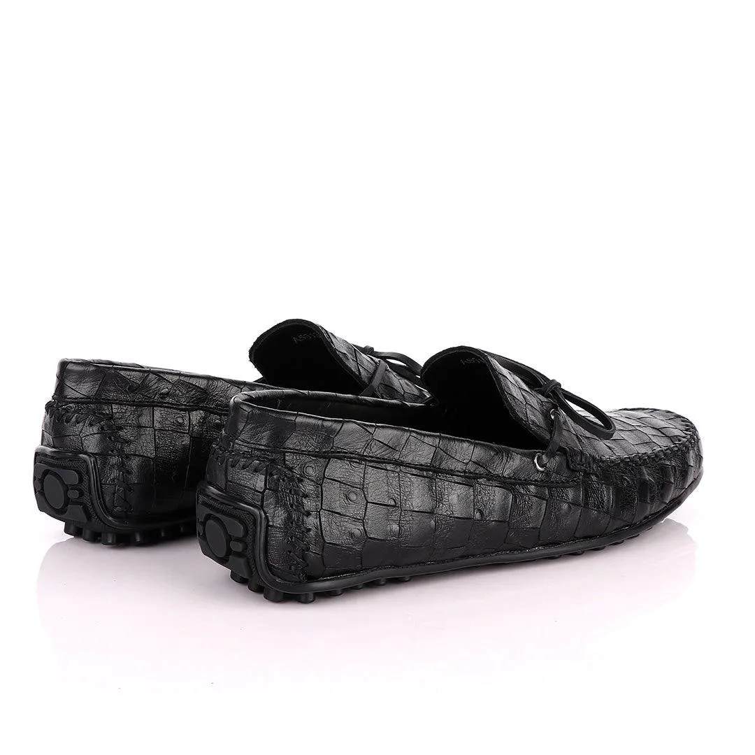 Croc Leather Stylus Black Drivers