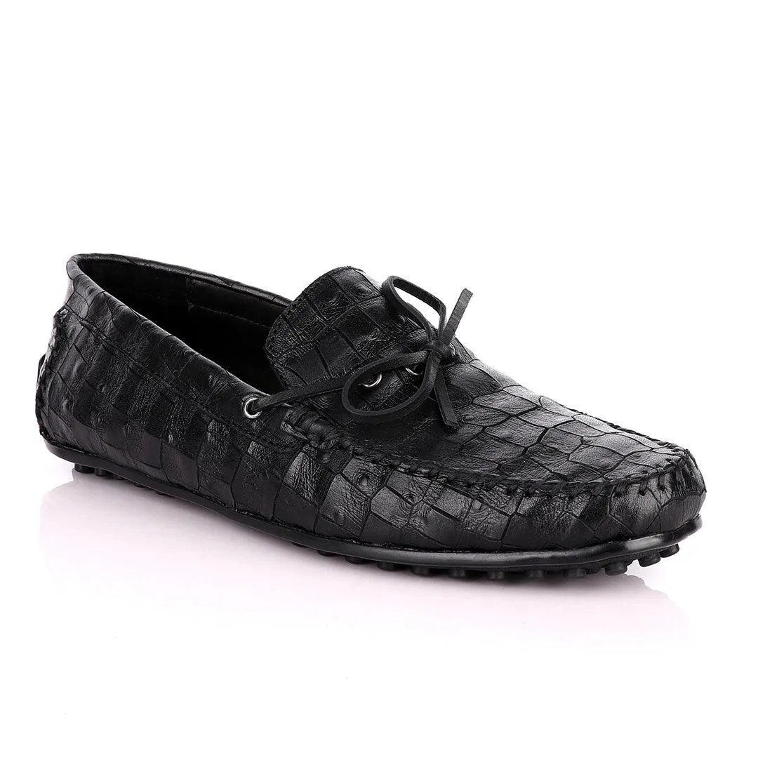 Croc Leather Stylus Black Drivers