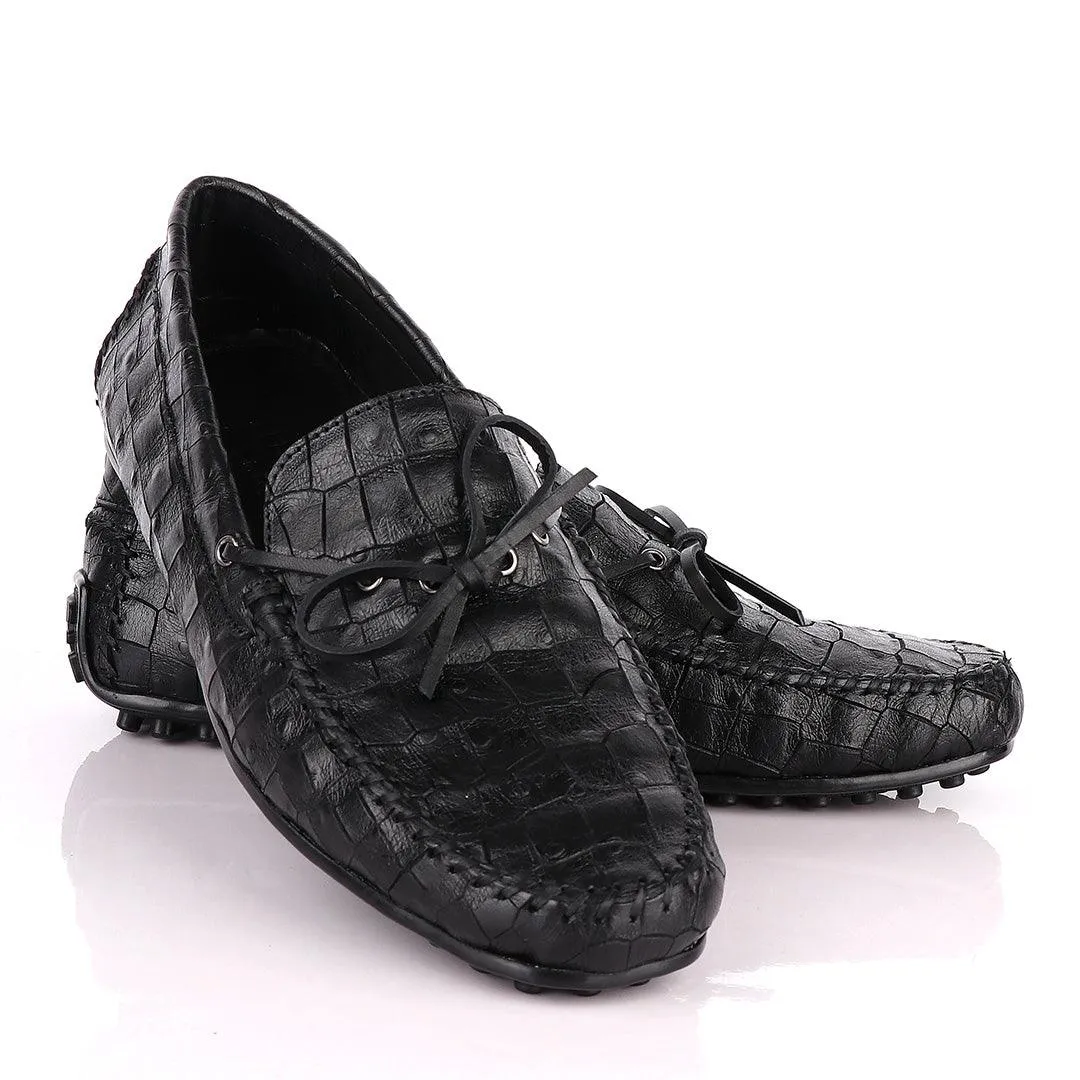 Croc Leather Stylus Black Drivers