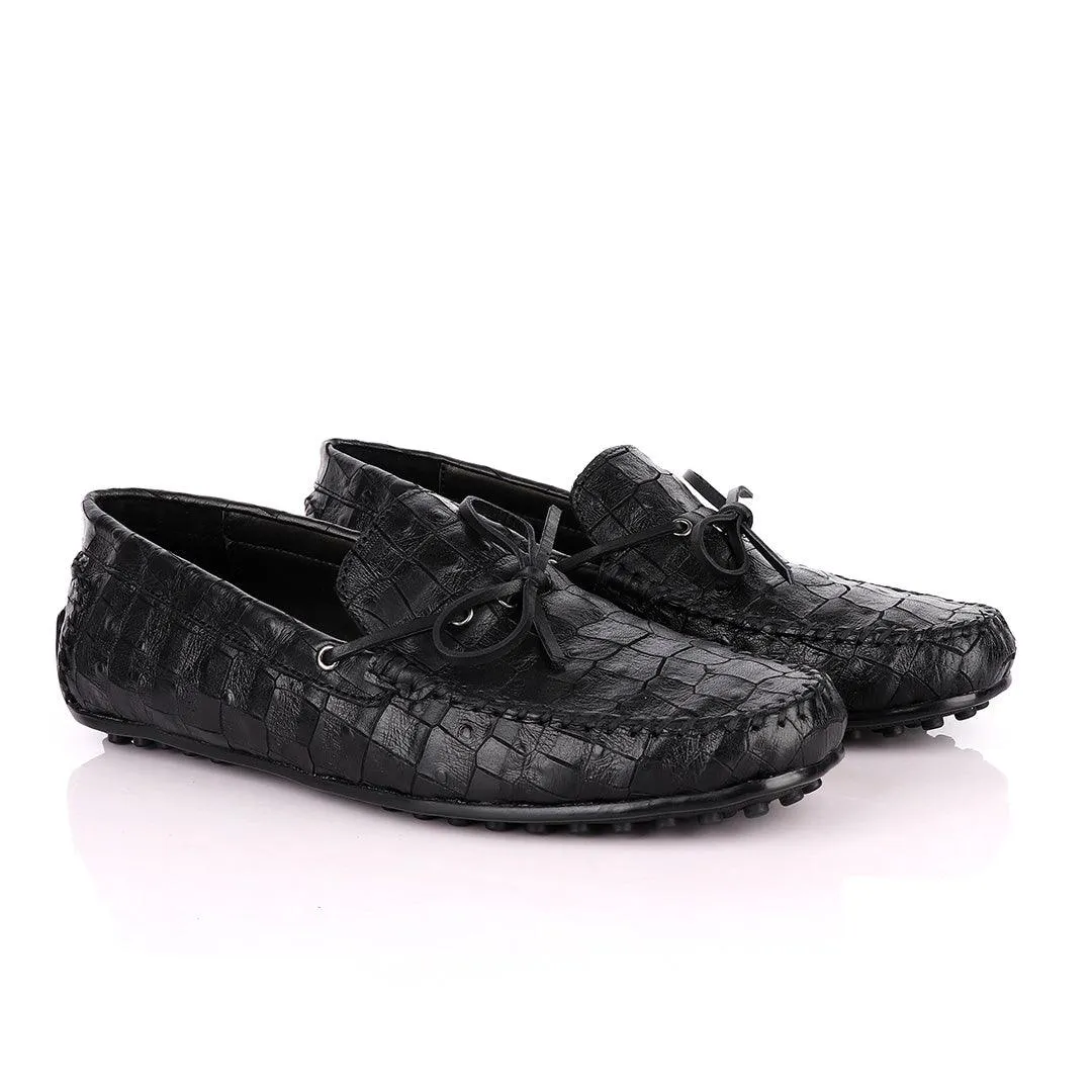 Croc Leather Stylus Black Drivers