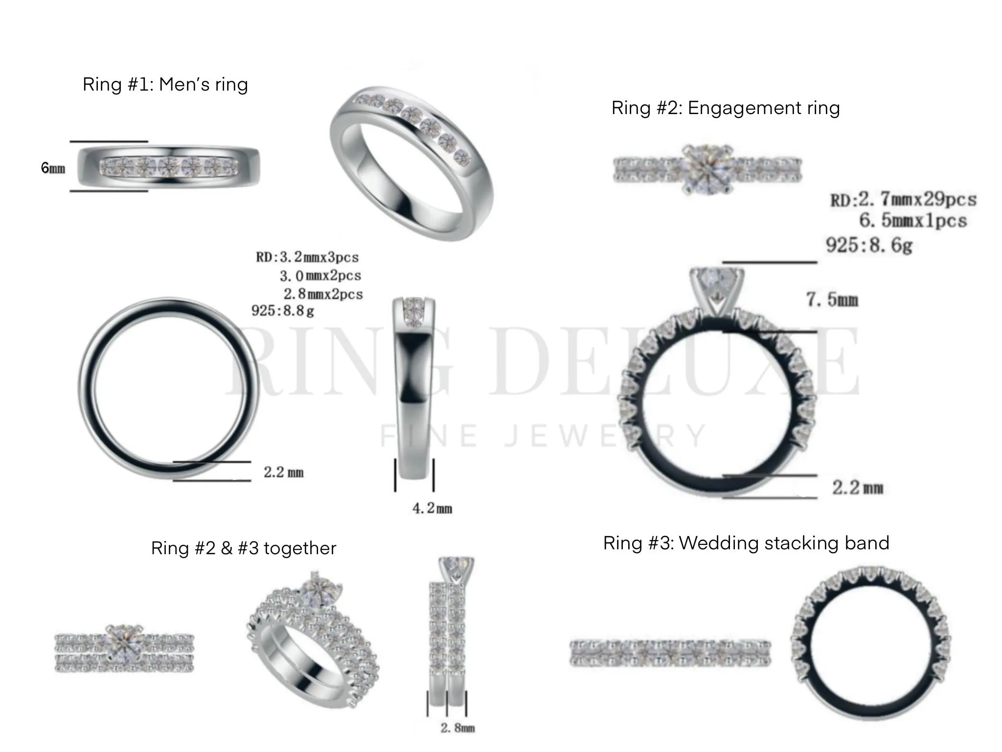 Custom Jewelry Design (Sketch CAD 3D Print)