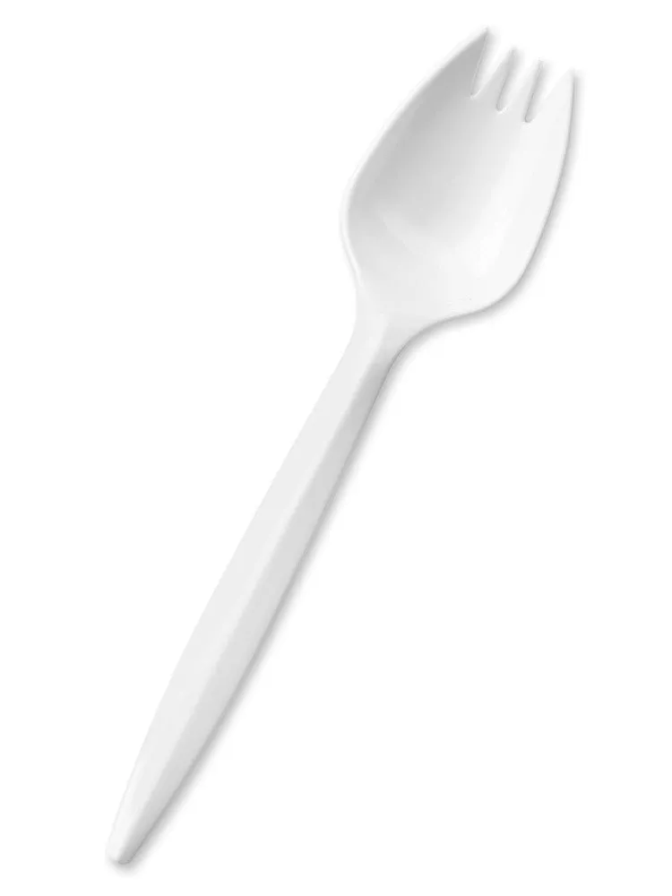 Cutlery Plastic Utensils Spoon Fork Knife Spork Soup Spoon Medium Weight by Generic