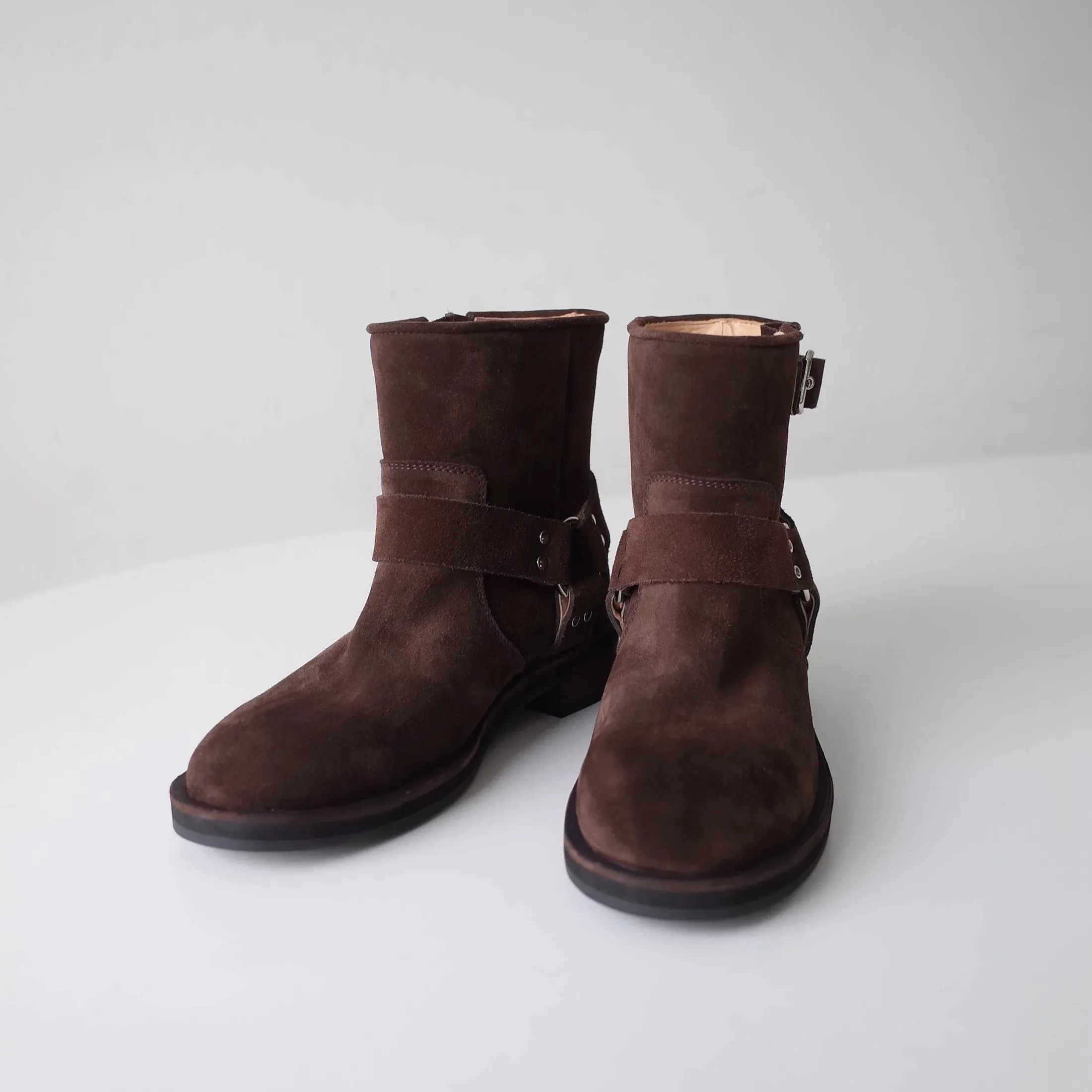 Ebony Brown Suede Ankle Boots