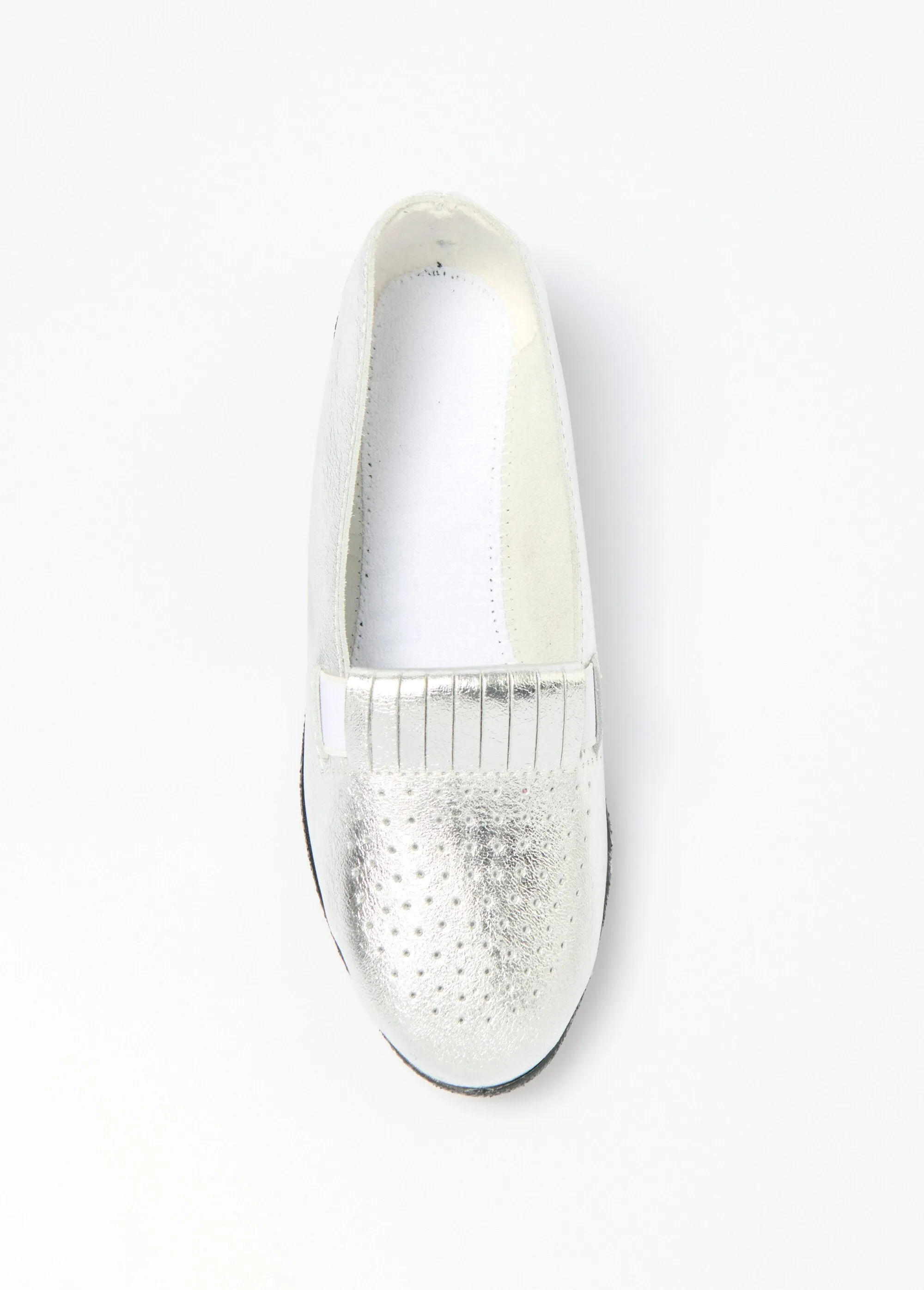 Elasticated leather wedge loafers, comfort width