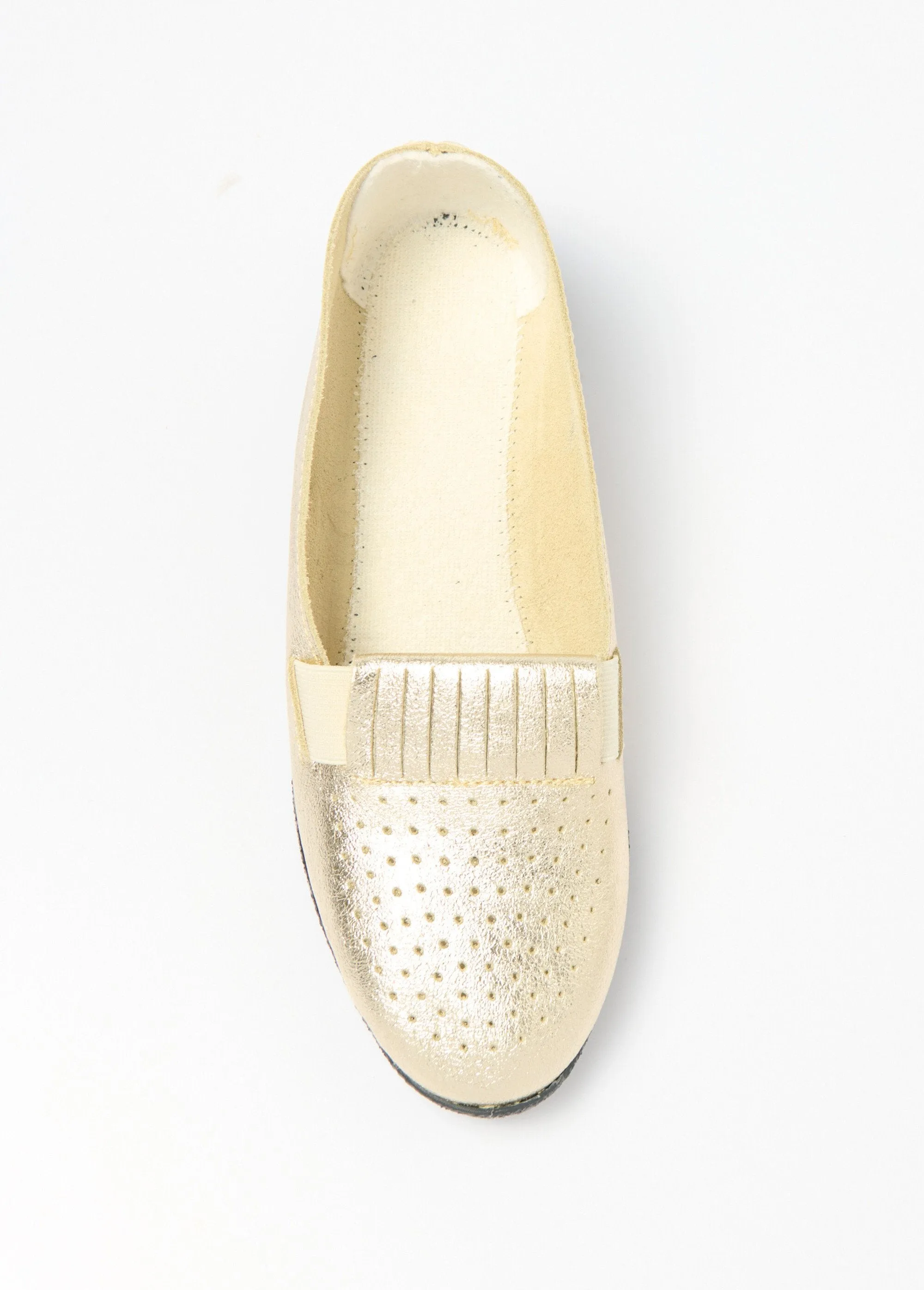 Elasticated leather wedge loafers, comfort width
