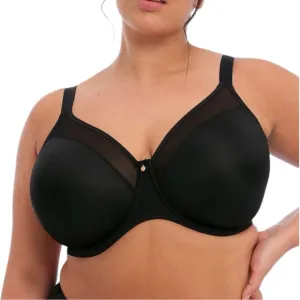 Elomi Smoothing Underwire Bra Plus Size 44DD Black Aerocool Unlined Breathable