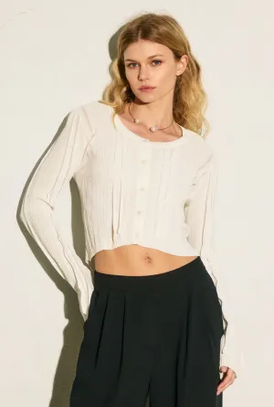 Embellish Detail Cropped Light Cardigan