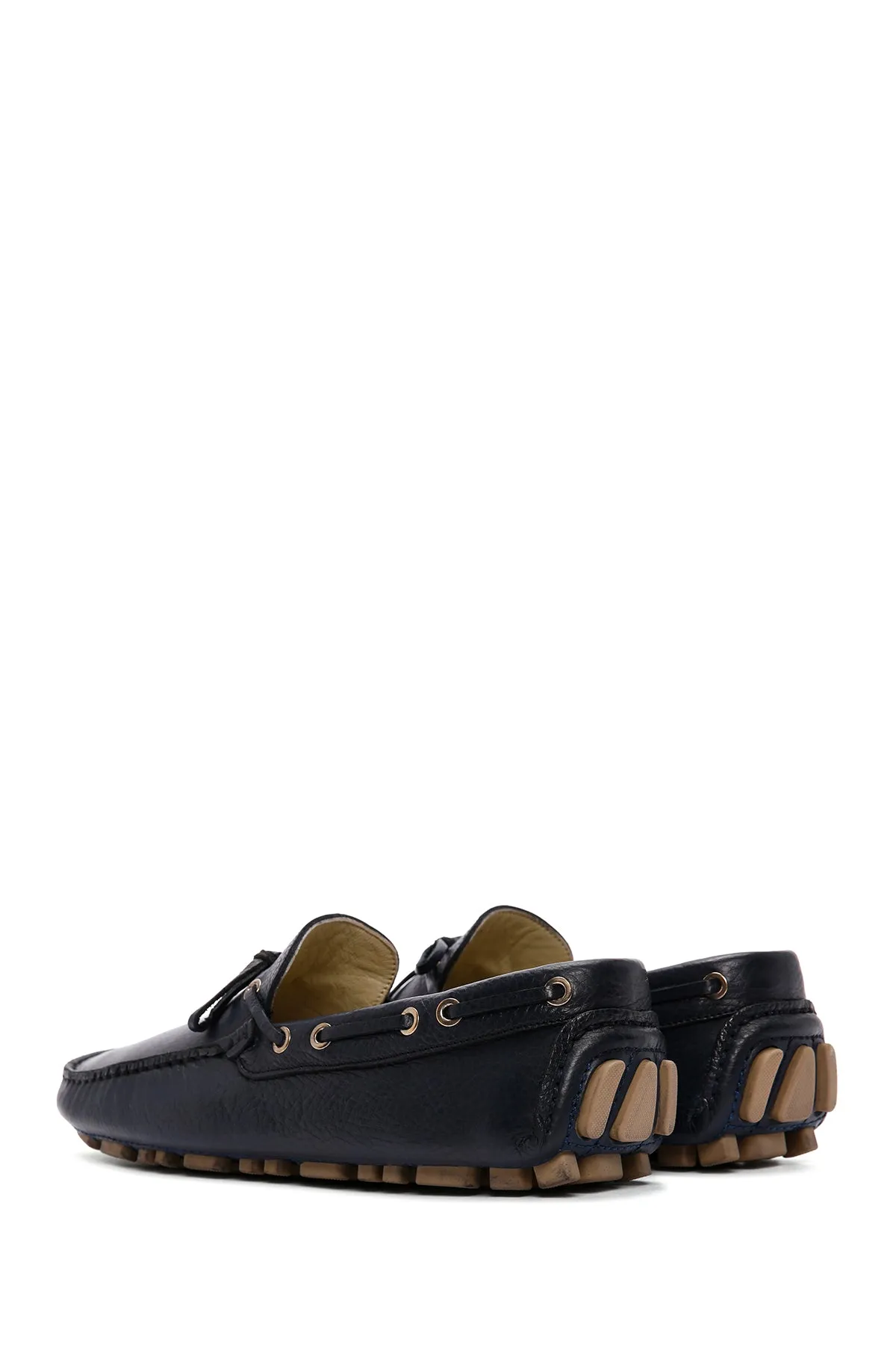 Erkek Lacivert Deri Comfort Loafer