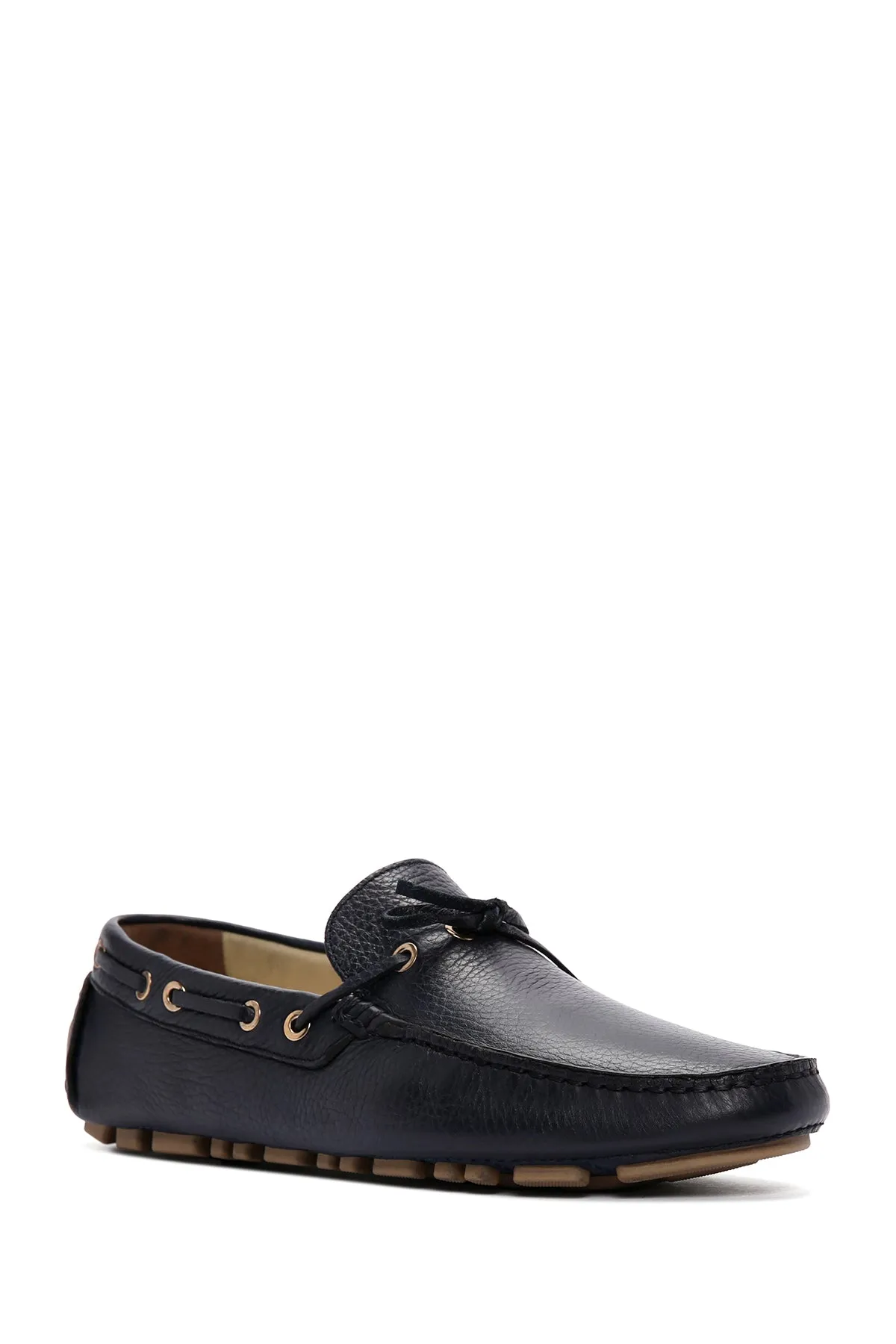 Erkek Lacivert Deri Comfort Loafer
