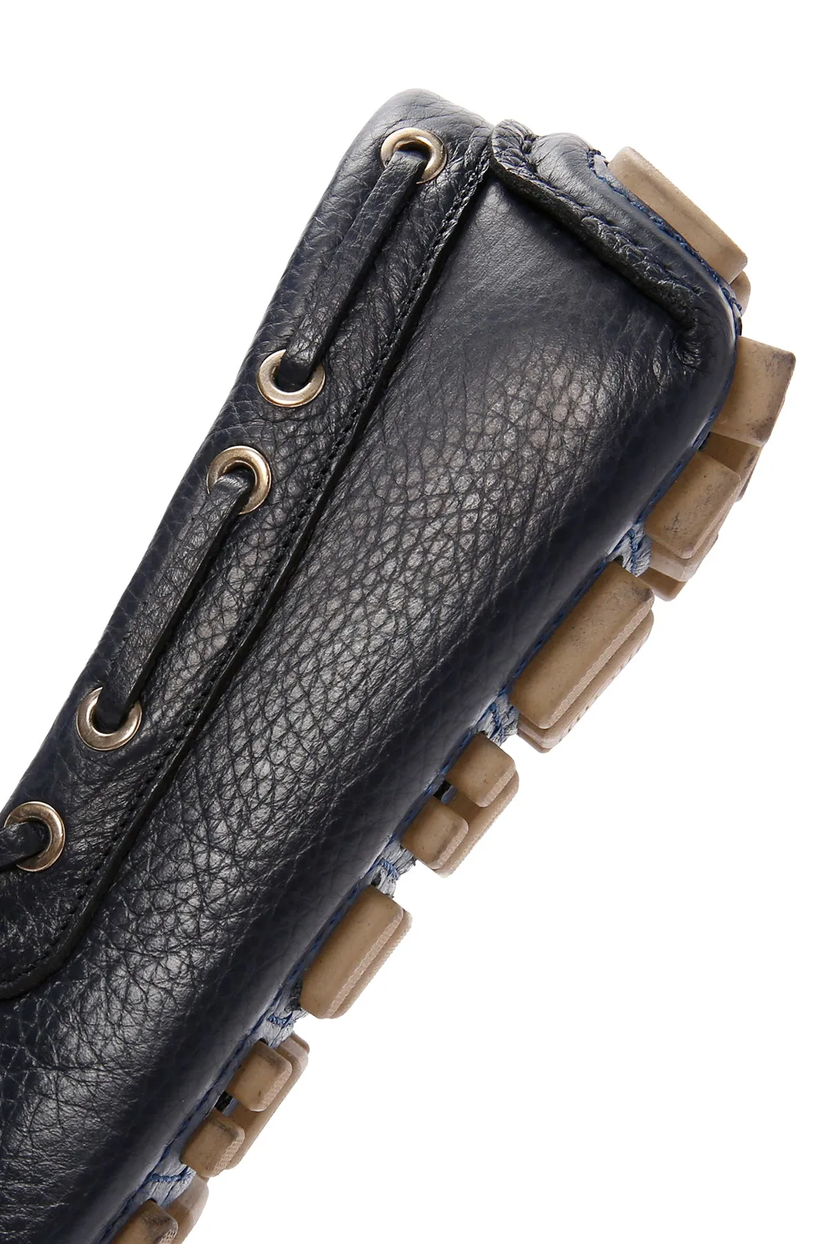 Erkek Lacivert Deri Comfort Loafer