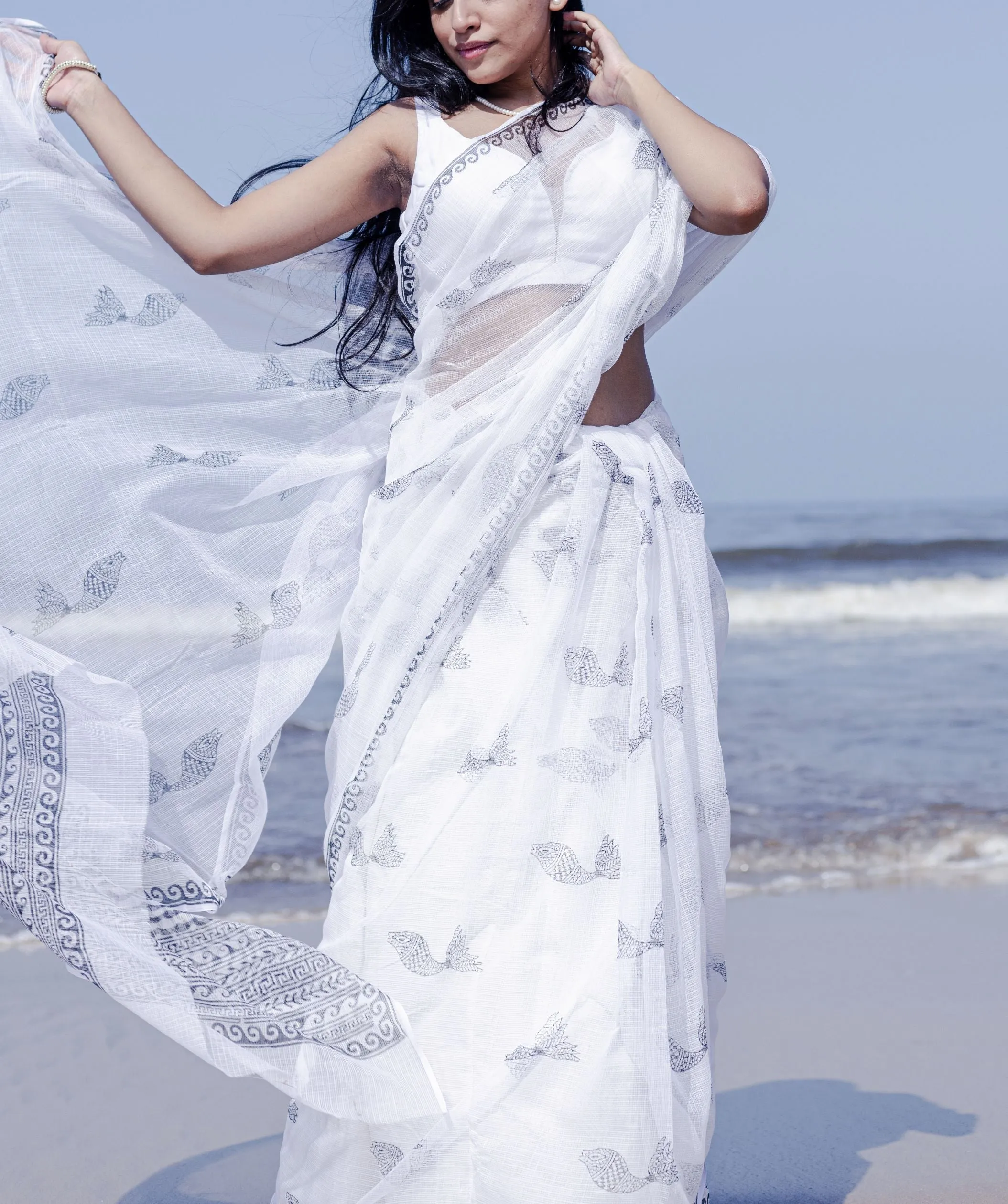 Evergreen printed Kota saree - Bagh- Matsya