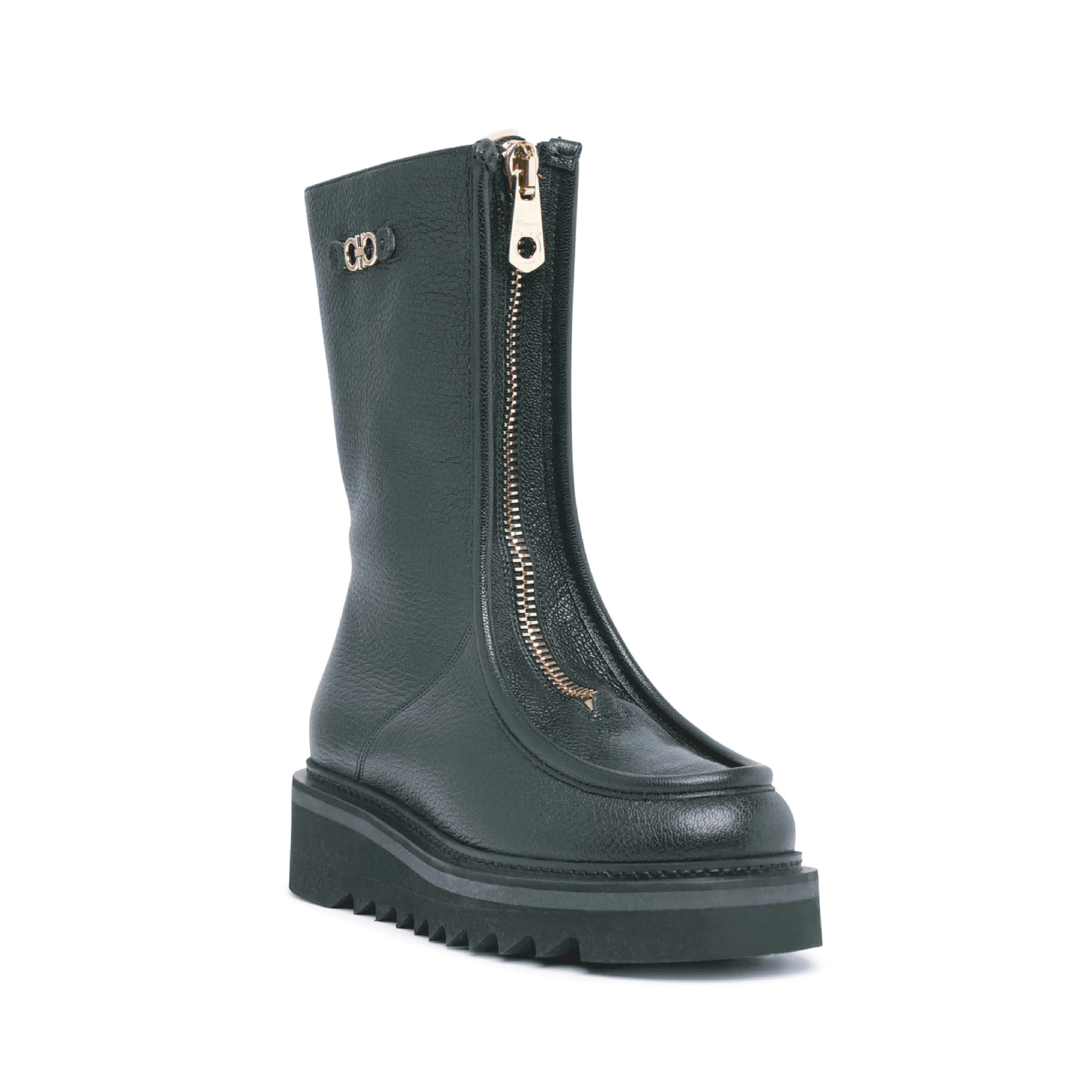 Ferragamo Eurialo Mini Leather Ankle Boots
