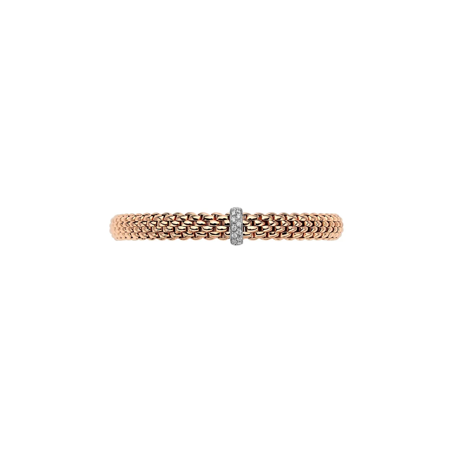 Flex'it Vendome bracelet with diamonds in Rose Gold