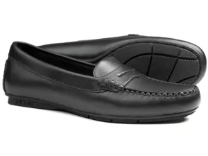 Florence Ladies Black Leather Driving Shoe
