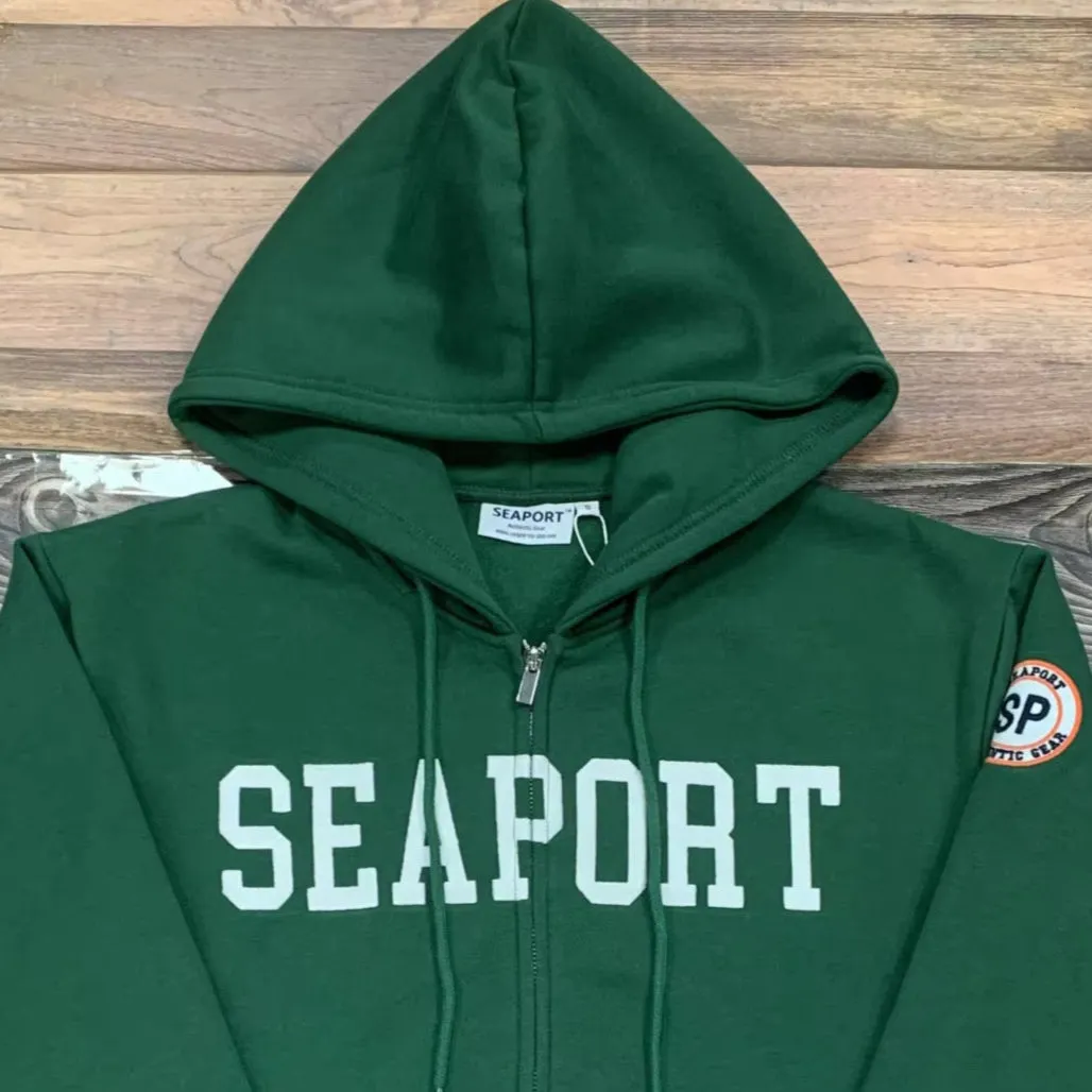 Forest Green Lightweight Full-zip Hoodie