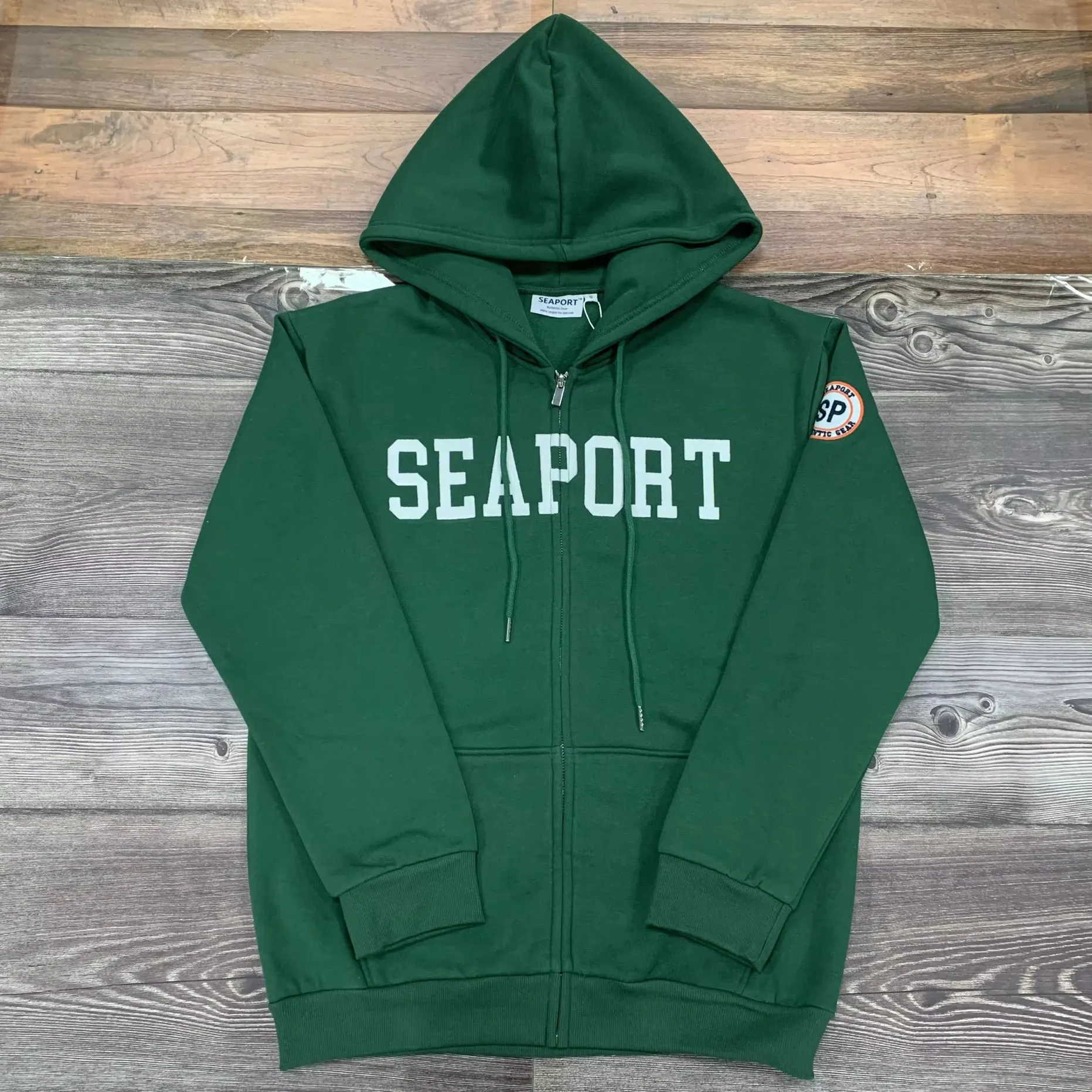 Forest Green Lightweight Full-zip Hoodie