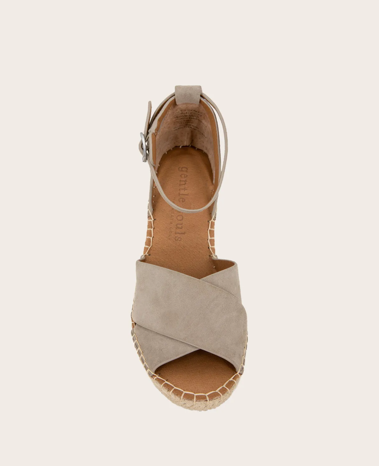 GENTLE SOULS - Charli Suede X-Band Espadrille Wedge Sandal