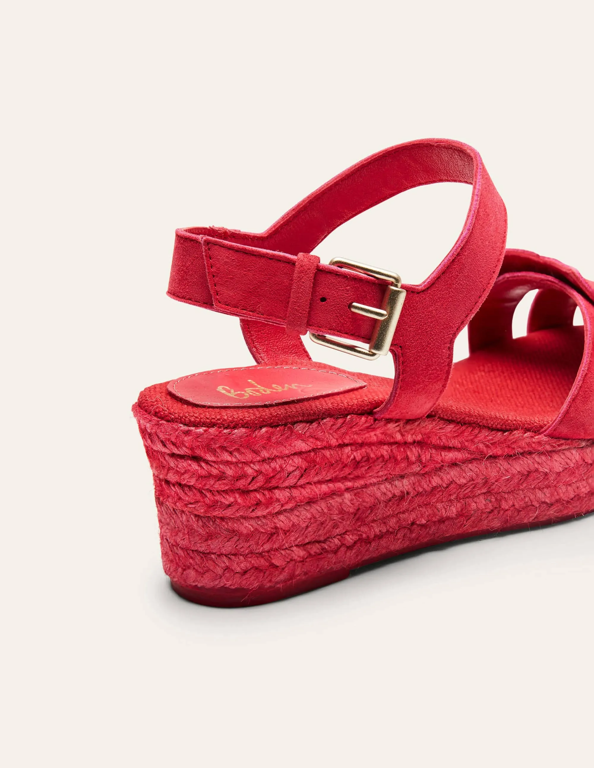Geometric Espadrille Wedges-Bright Poppy