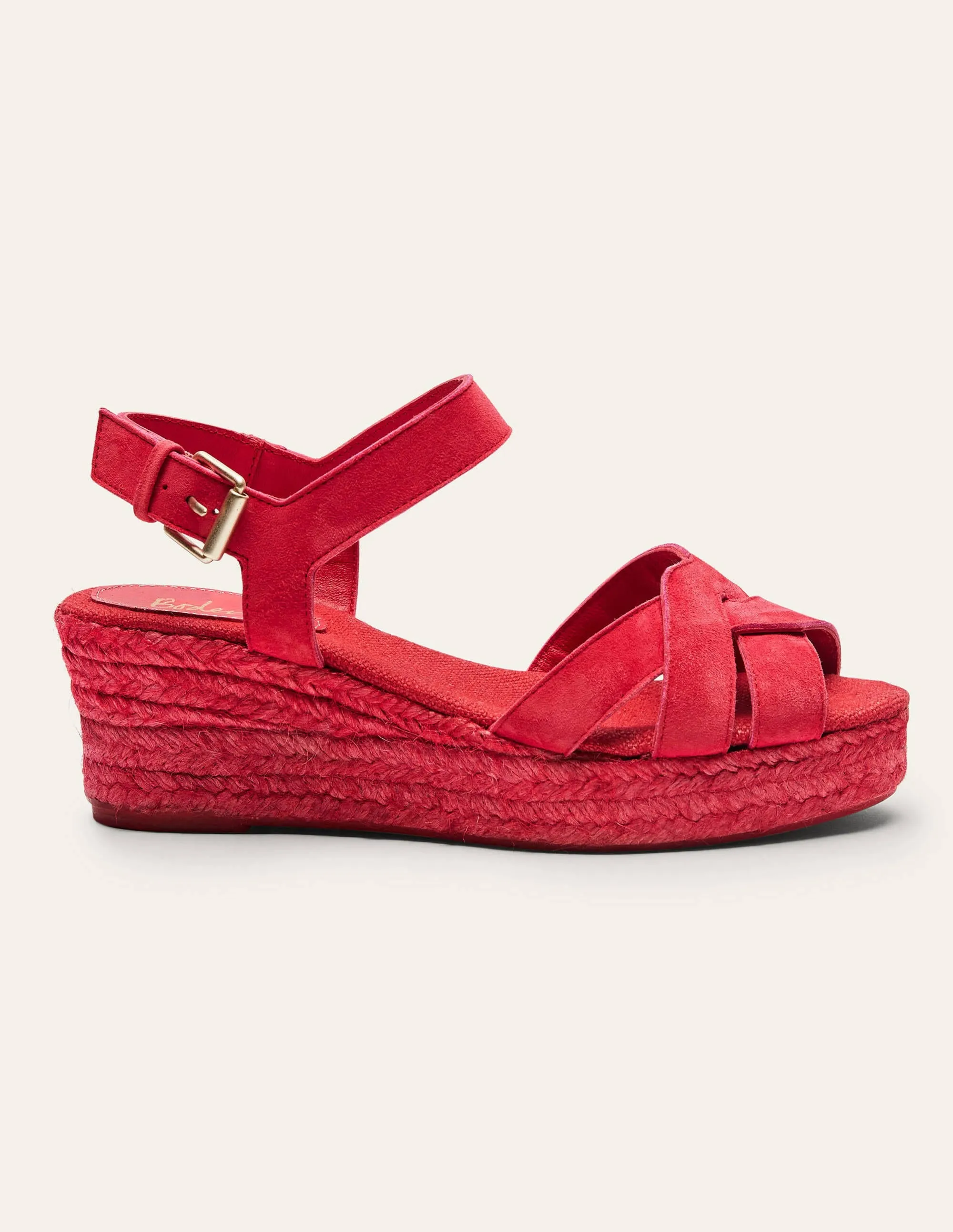 Geometric Espadrille Wedges-Bright Poppy