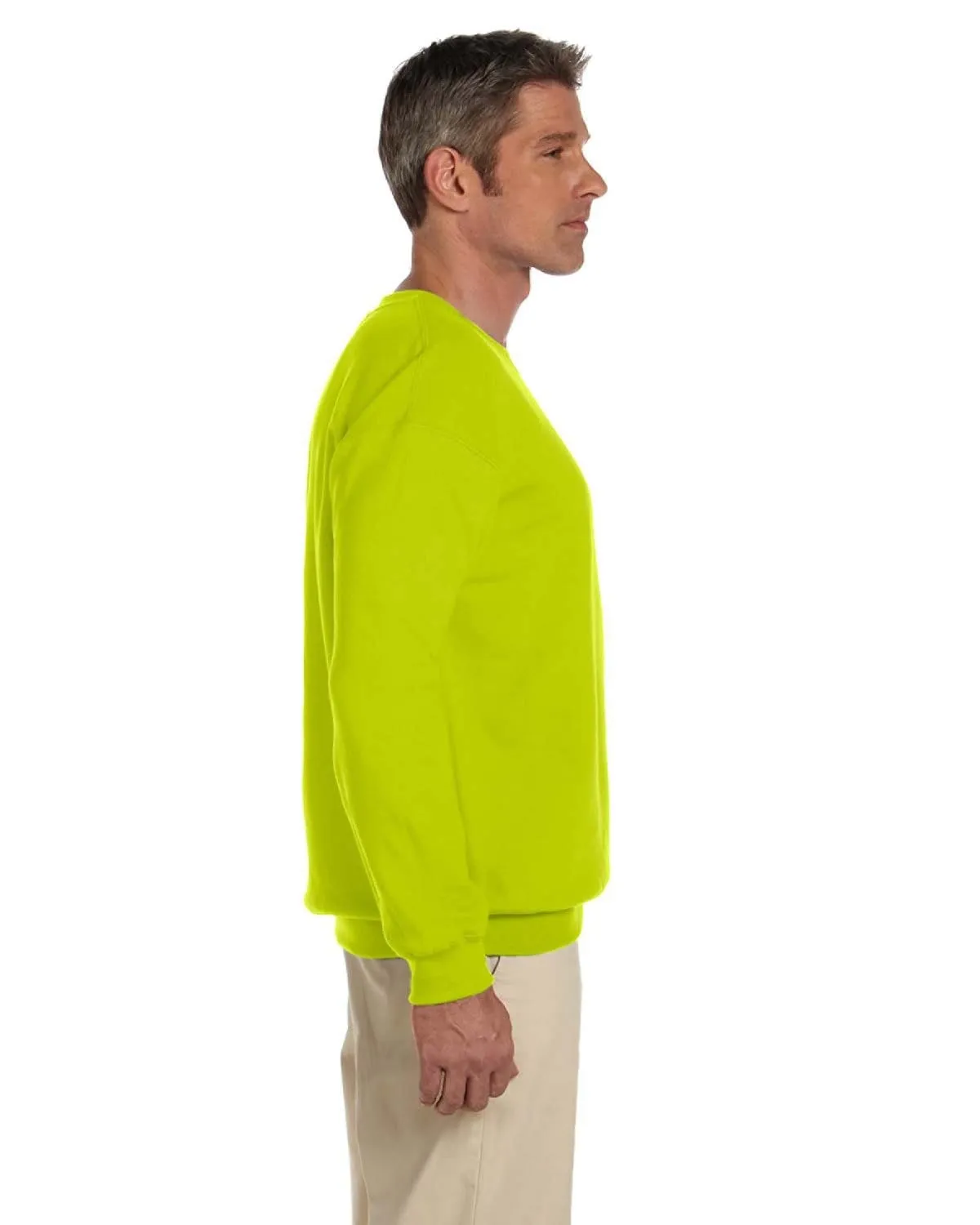 Gildan Lightweight 50/50 Crewneck Sweatshirt | Safety Green