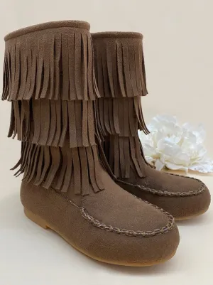 Girls Fringe Boots  By Liv and Mia