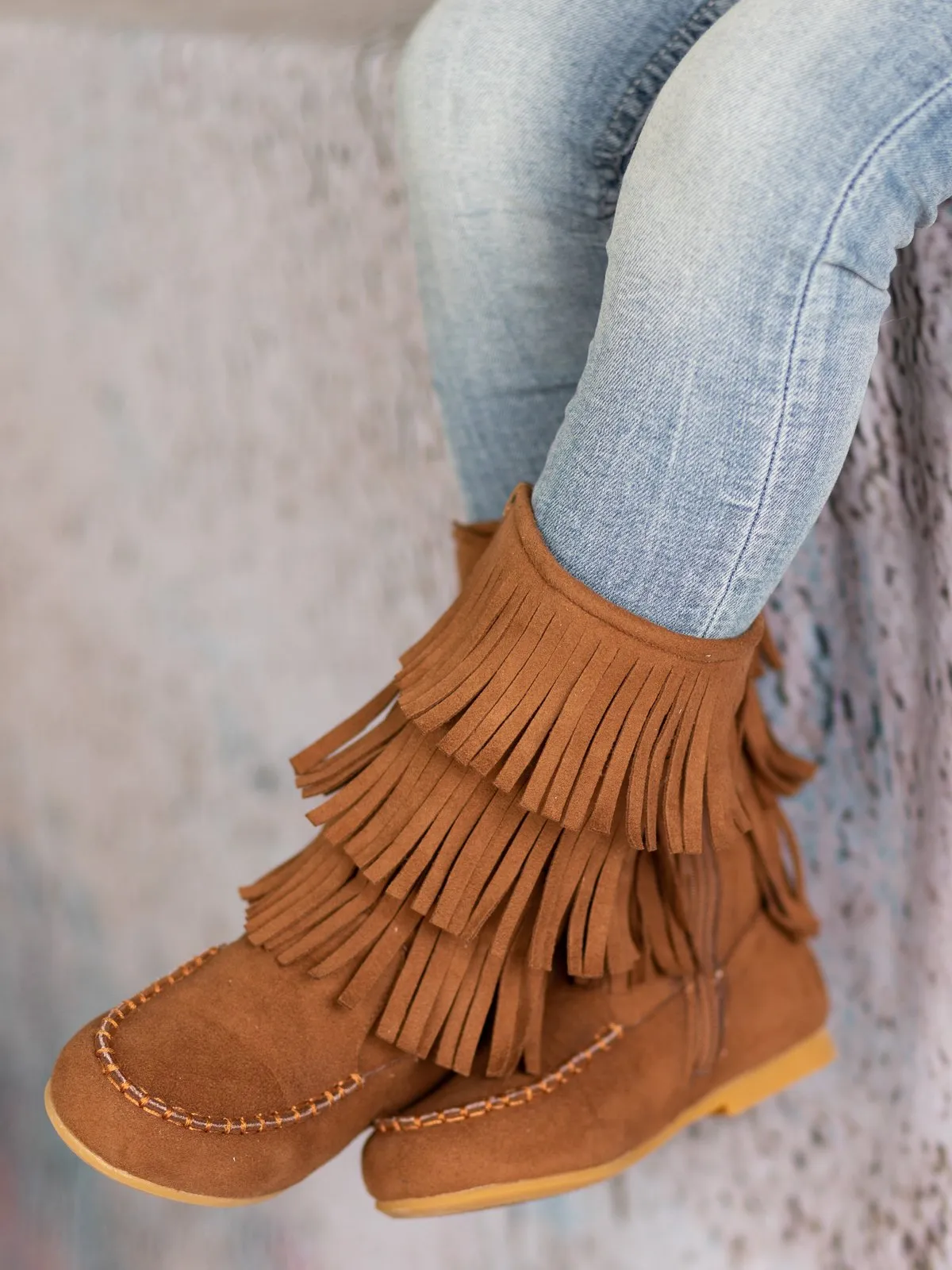 Girls Fringe Boots  By Liv and Mia