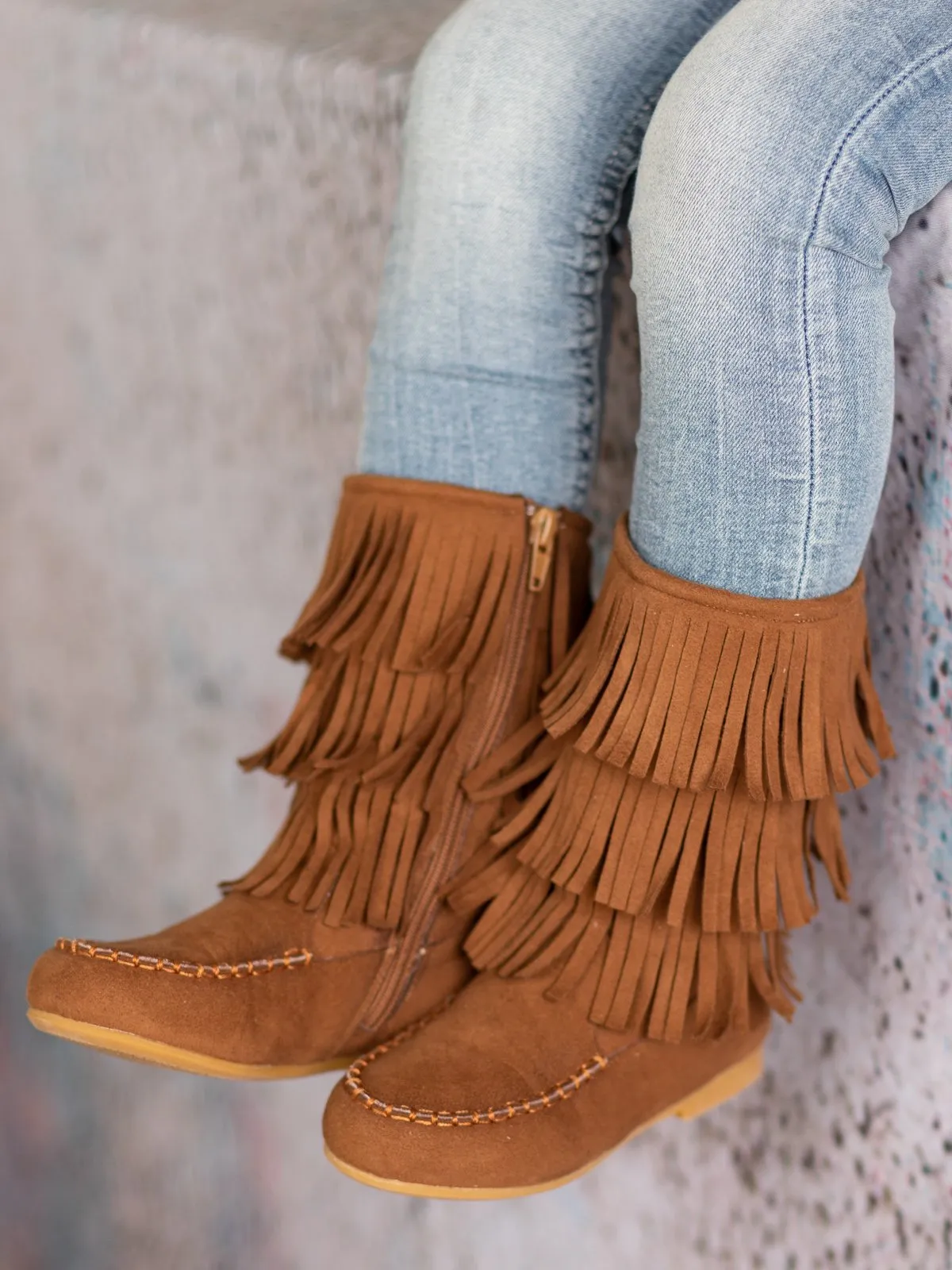 Girls Fringe Boots  By Liv and Mia