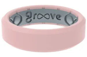 Groove Life Silicone Ring Edge Rose Quartz Thin Ladies Size 9