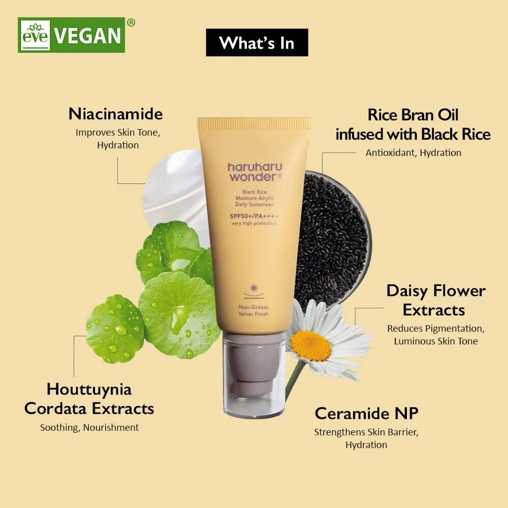 Haruharu WONDER Black Rice Moisture Airyfit Daily Sunscreen SPF50  PA     50ml