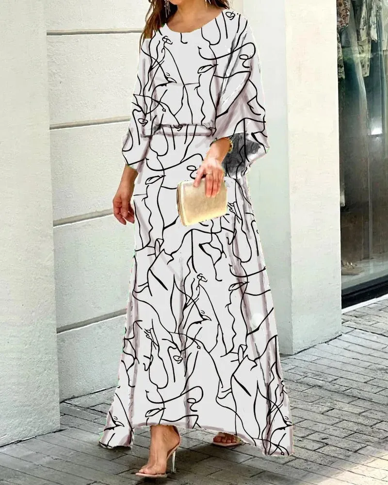 Herlyn - Loose-fitting dress with round neck