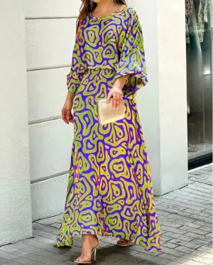 Herlyn - Loose-fitting dress with round neck