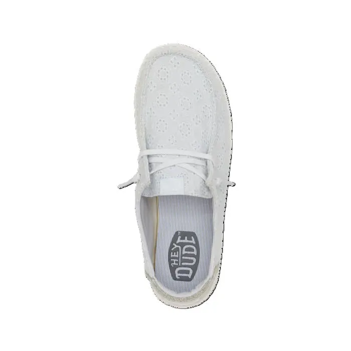 Hey Dude Wendy Eyelet Women's Slip On Casual Shoe Ancient Blue