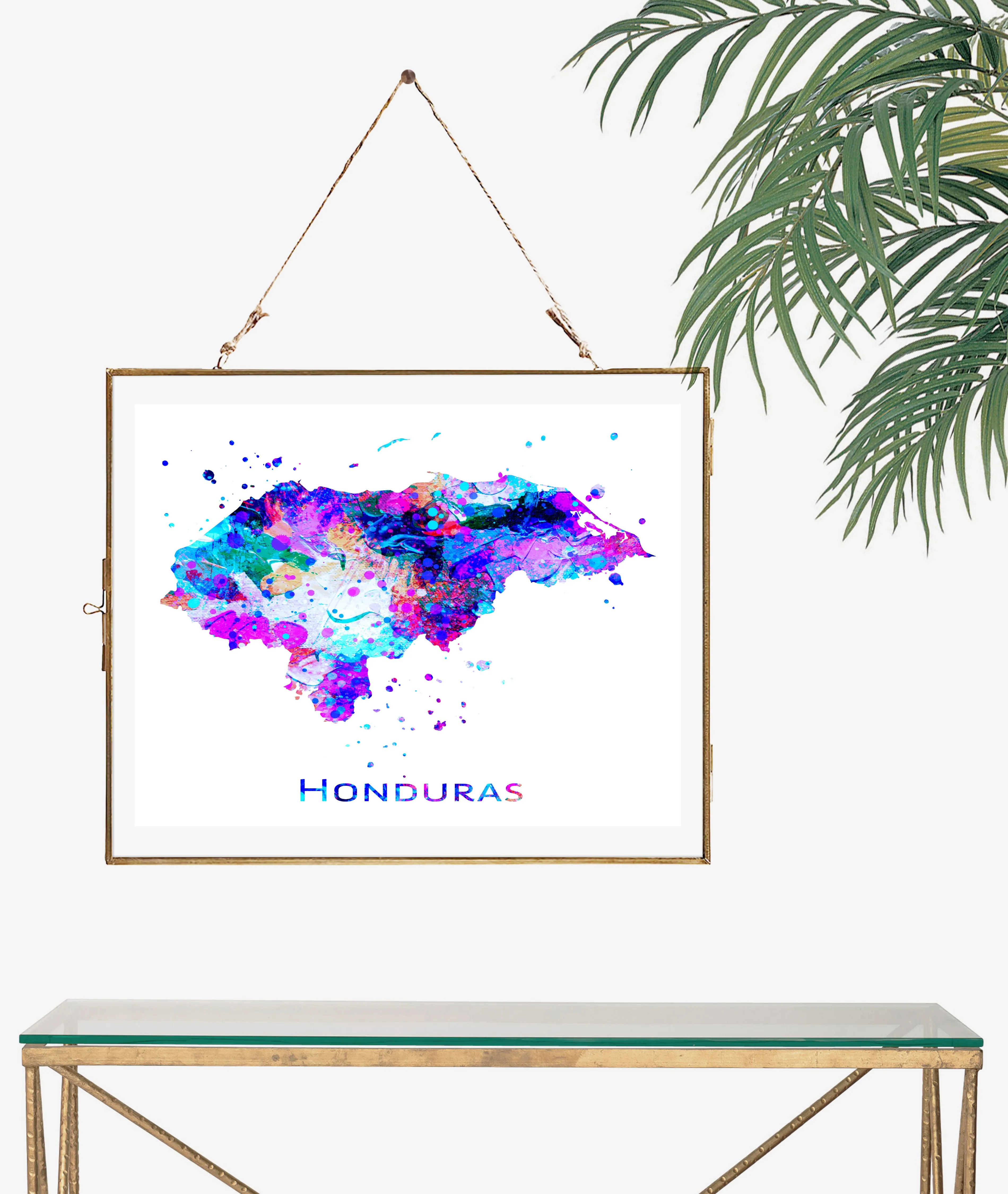 Honduras Map Art Print - Unframed