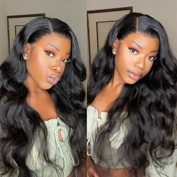 Invincible Breathable Cap 13x4 Invisible Lace Body Wave Human Hair Wig For Women Glueless Wig