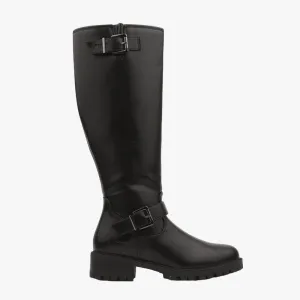 Jeep Womens Synthetic Pu Leather Comfort Riding Boot Black