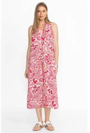 Johnny Was Criss Cross Linen Dress Lillet