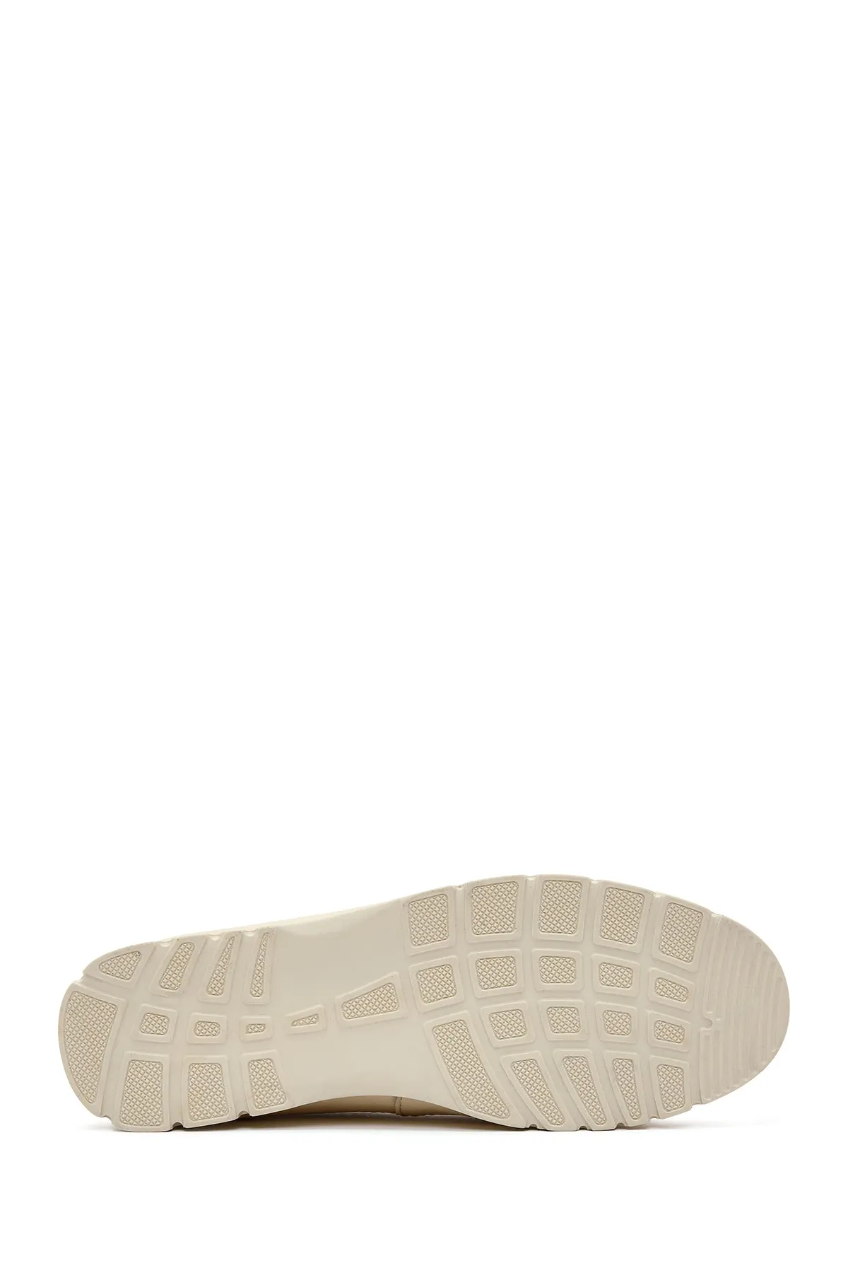 Kadın Krem Deri Comfort Loafer