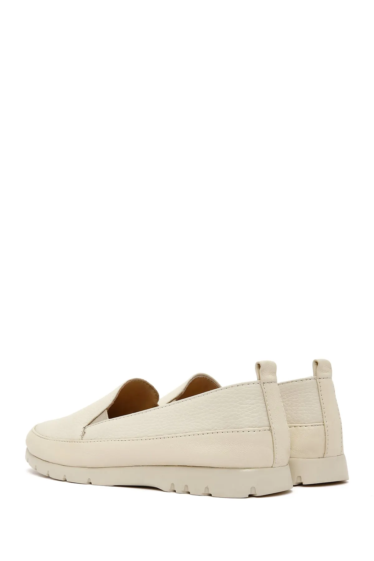 Kadın Krem Deri Comfort Loafer