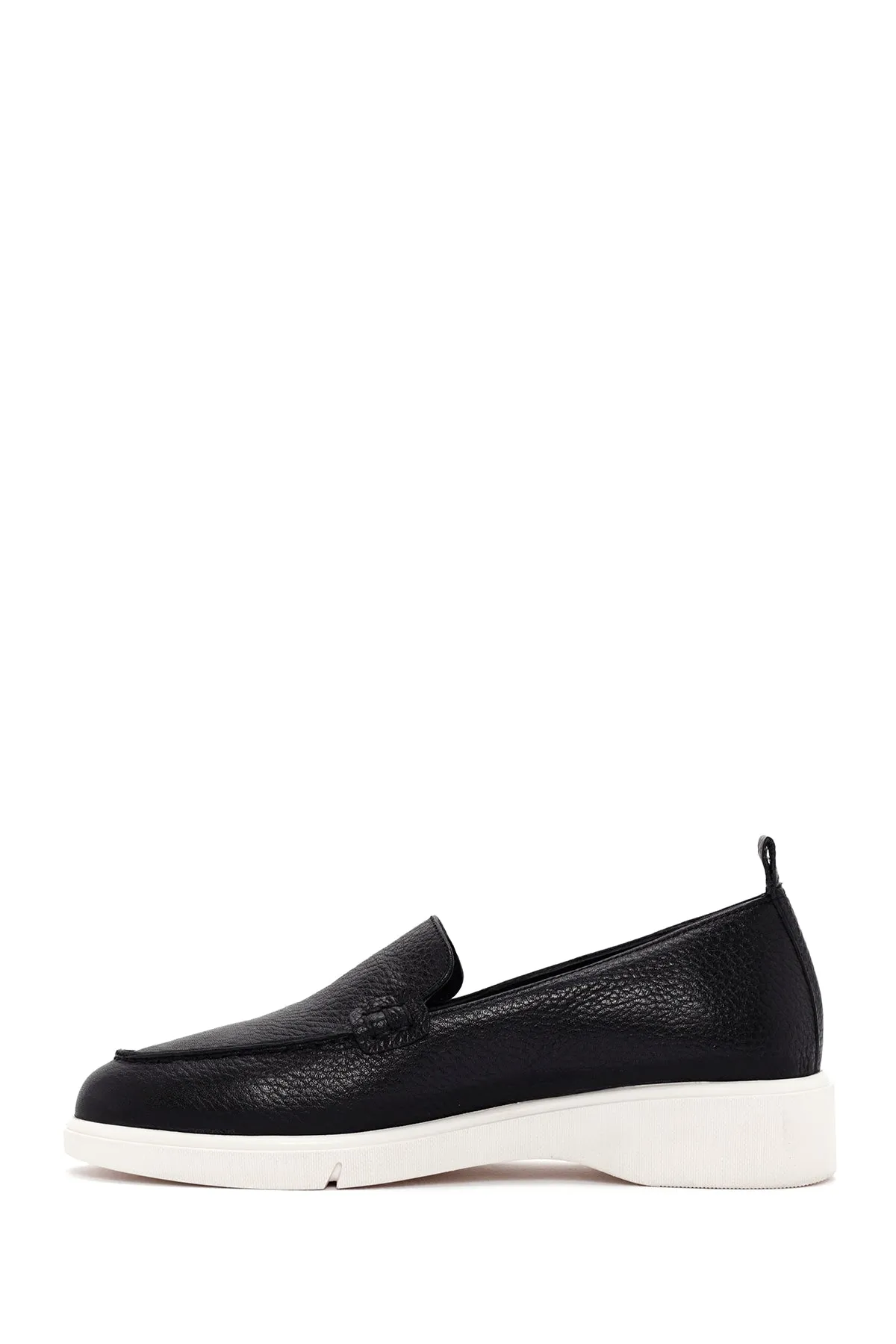 Kadın Siyah Deri Comfort Loafer