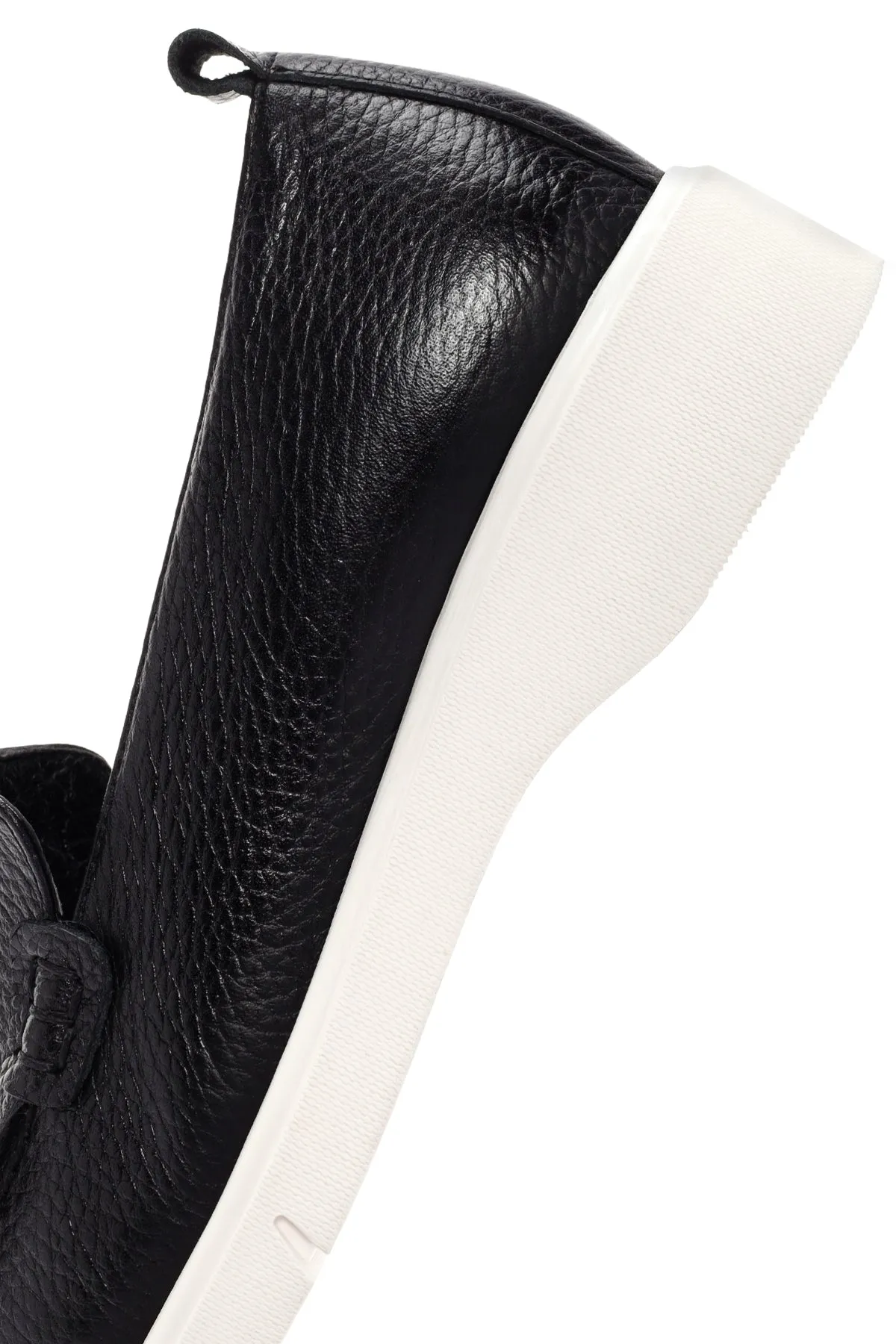 Kadın Siyah Deri Comfort Loafer