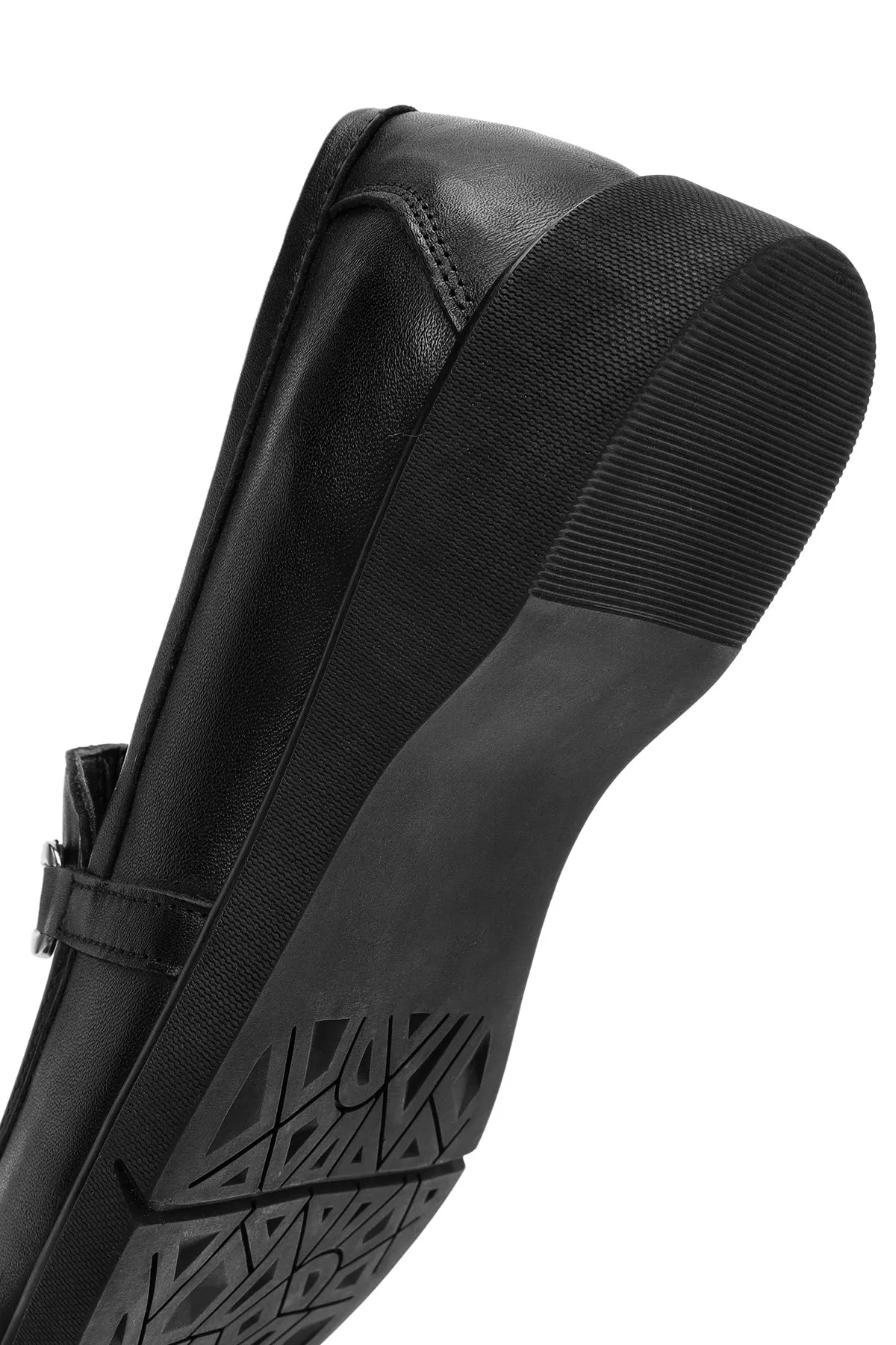 Kadın Siyah Deri Comfort Loafer