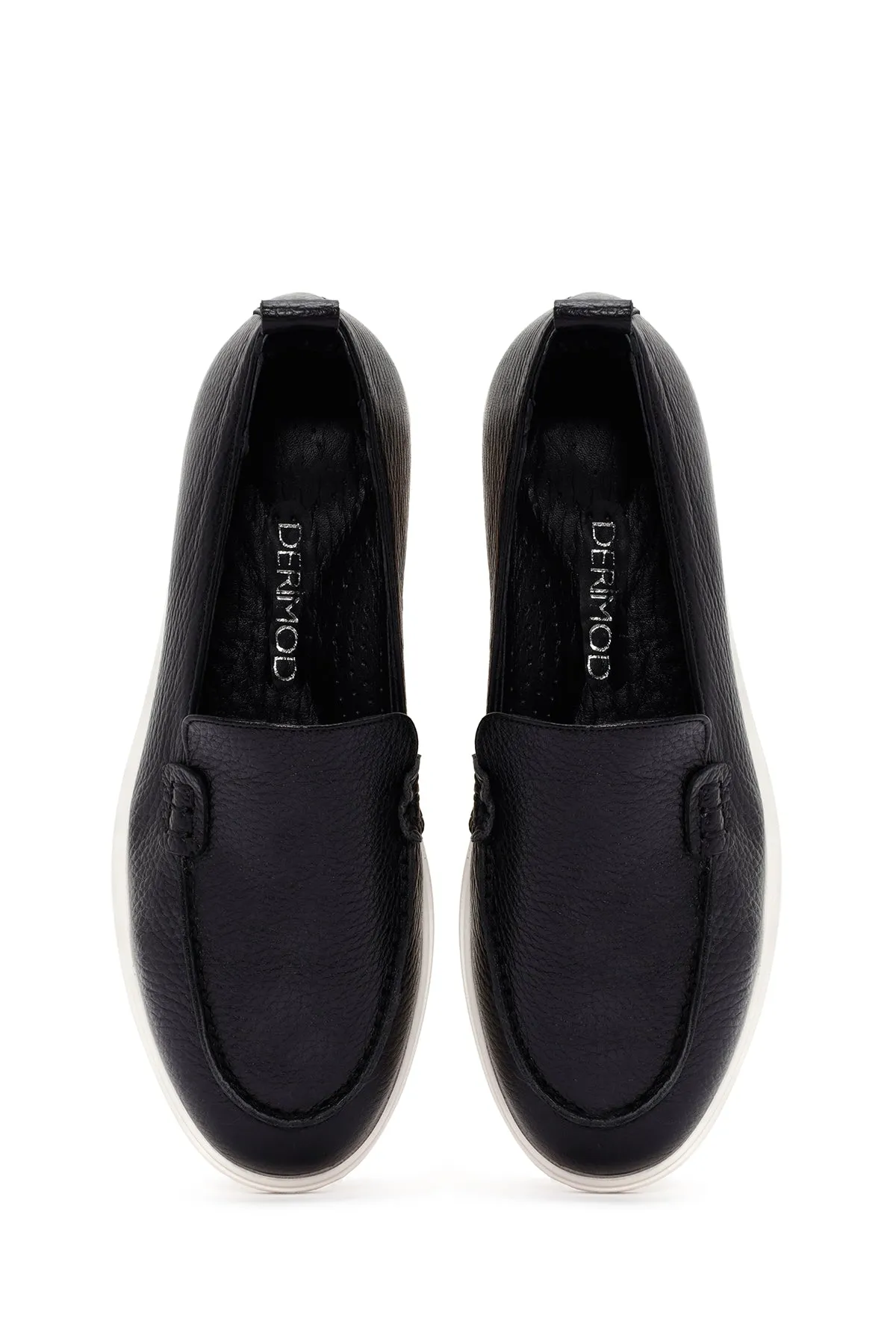 Kadın Siyah Deri Comfort Loafer