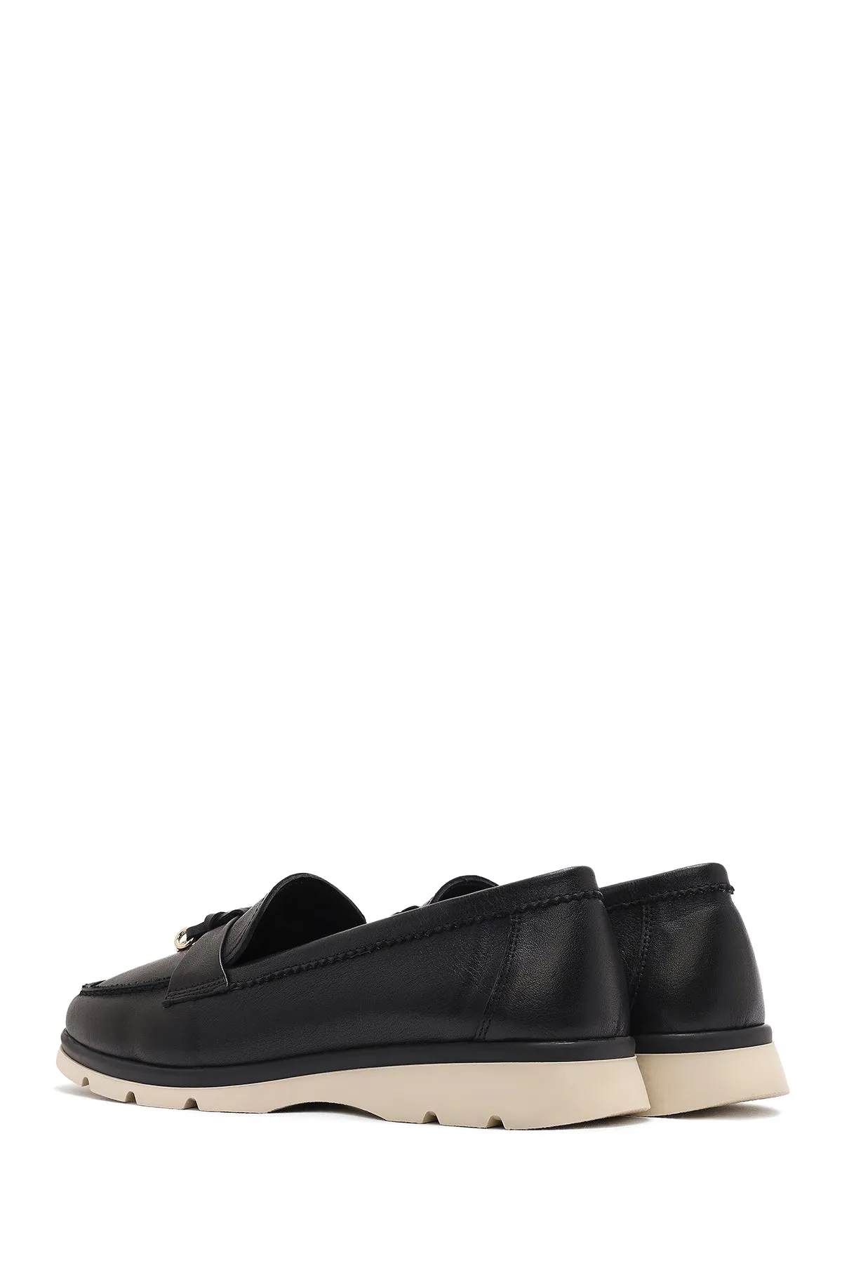 Kadın Siyah Deri Comfort Loafer