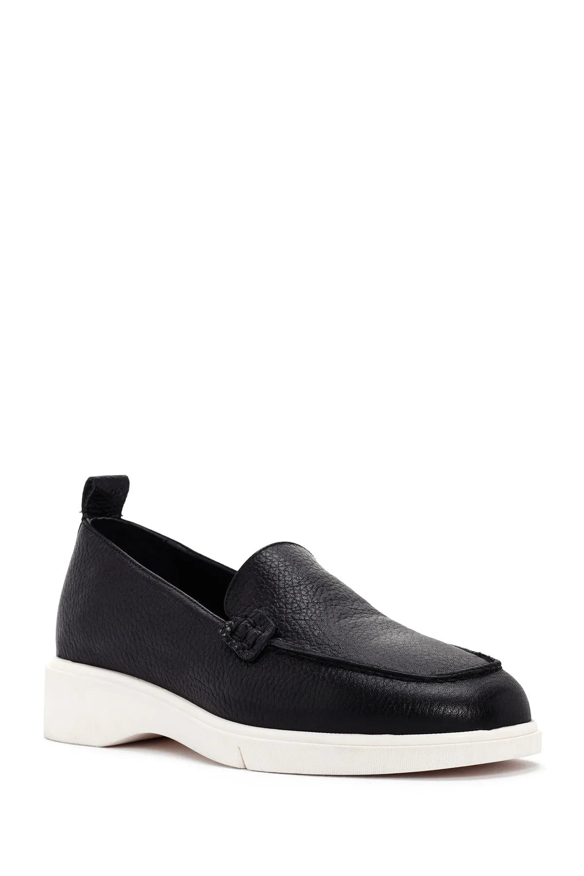Kadın Siyah Deri Comfort Loafer