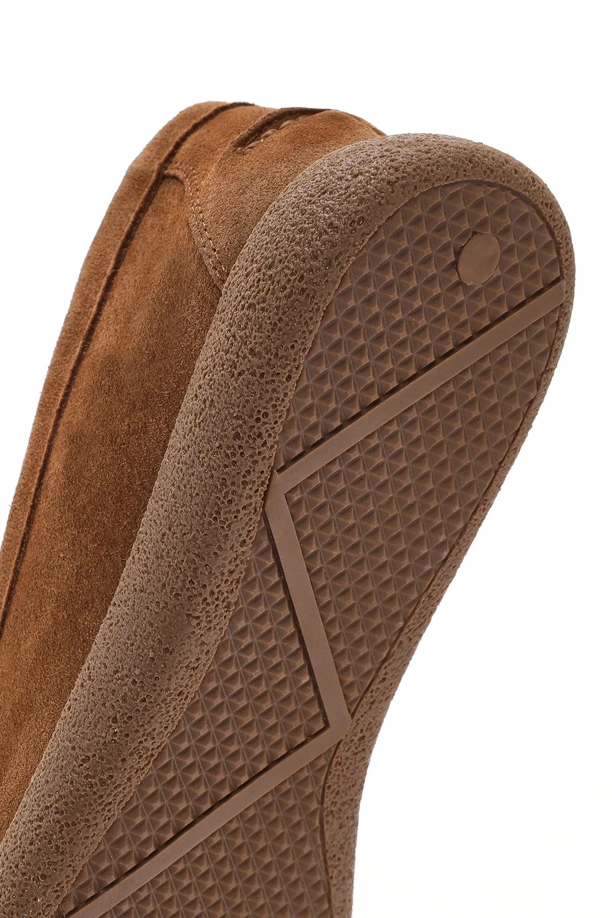 Kadın Taba Süet Deri Comfort Loafer