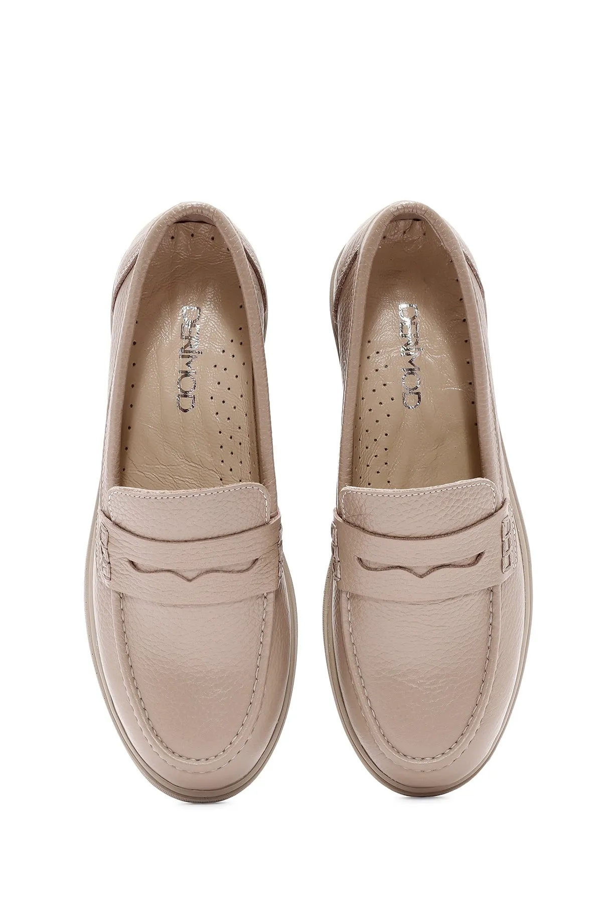 Kadın Vizon Deri Comfort Loafer