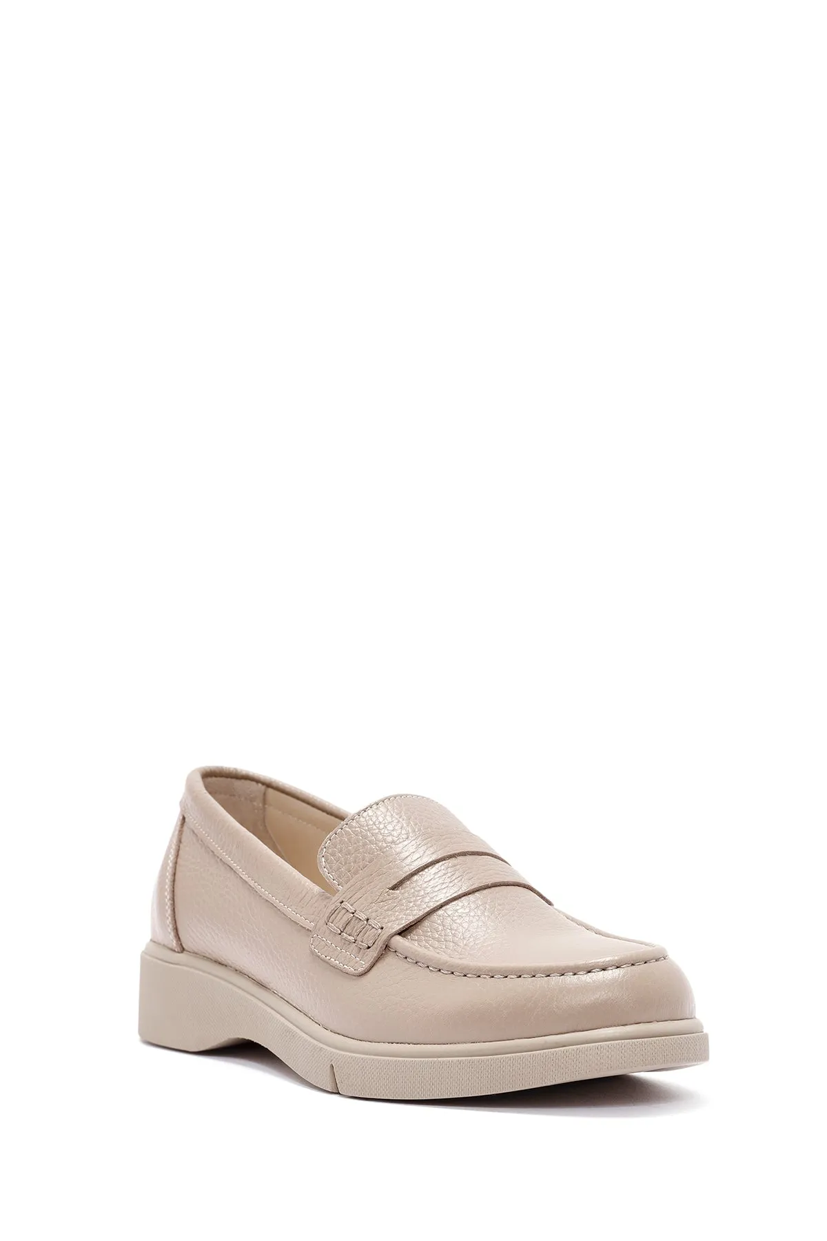 Kadın Vizon Deri Comfort Loafer