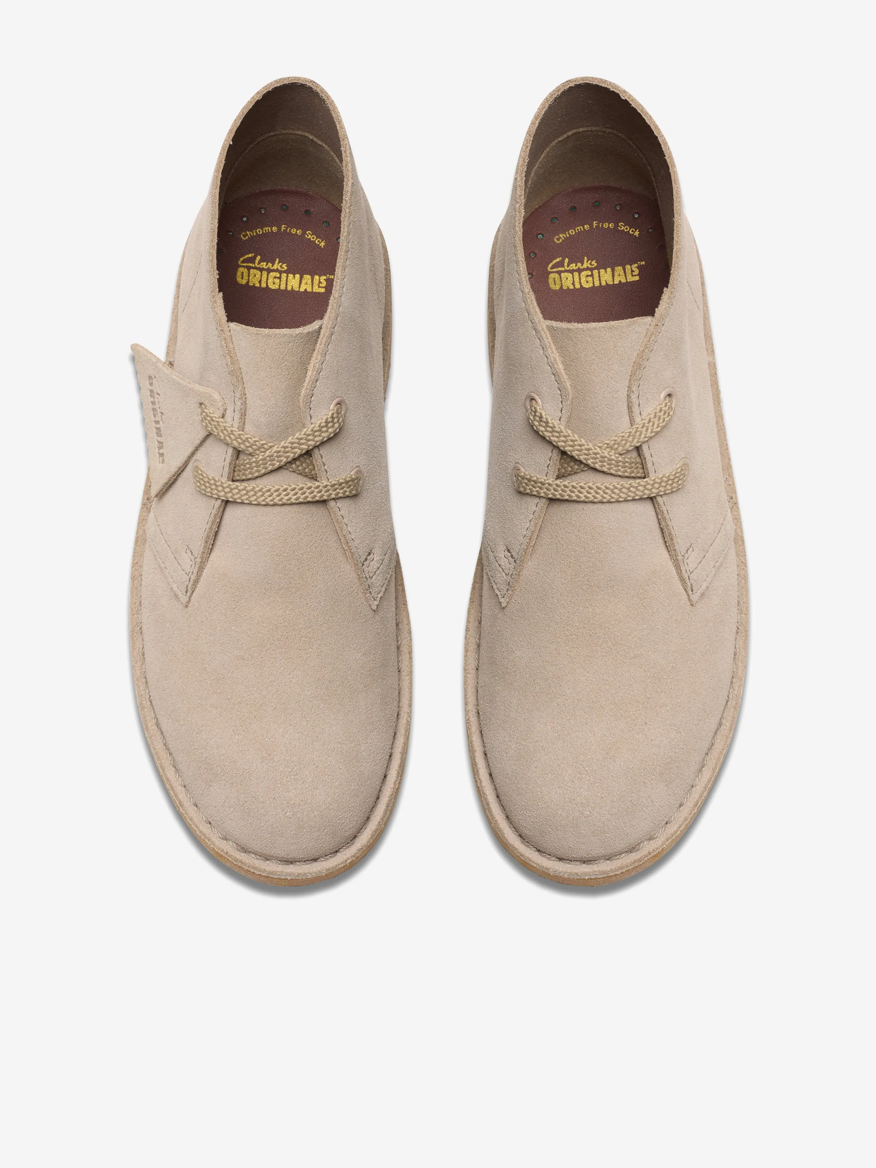 Kids Suede Desert Boots in Beige