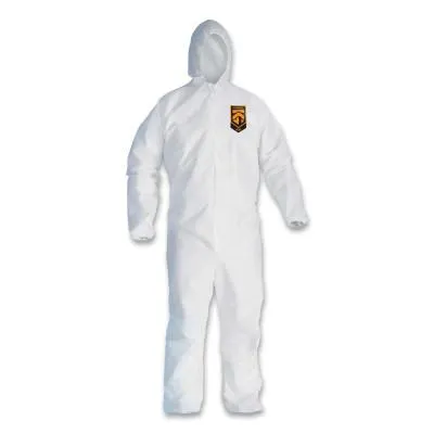 Kimberly-Clark Professional KLEENGUARD A30 Breathable Splash & Particle Protection Coveralls, M, w/Hood, 46112