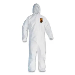 Kimberly-Clark Professional KLEENGUARD A30 Breathable Splash & Particle Protection Coveralls, M, w/Hood, 46112